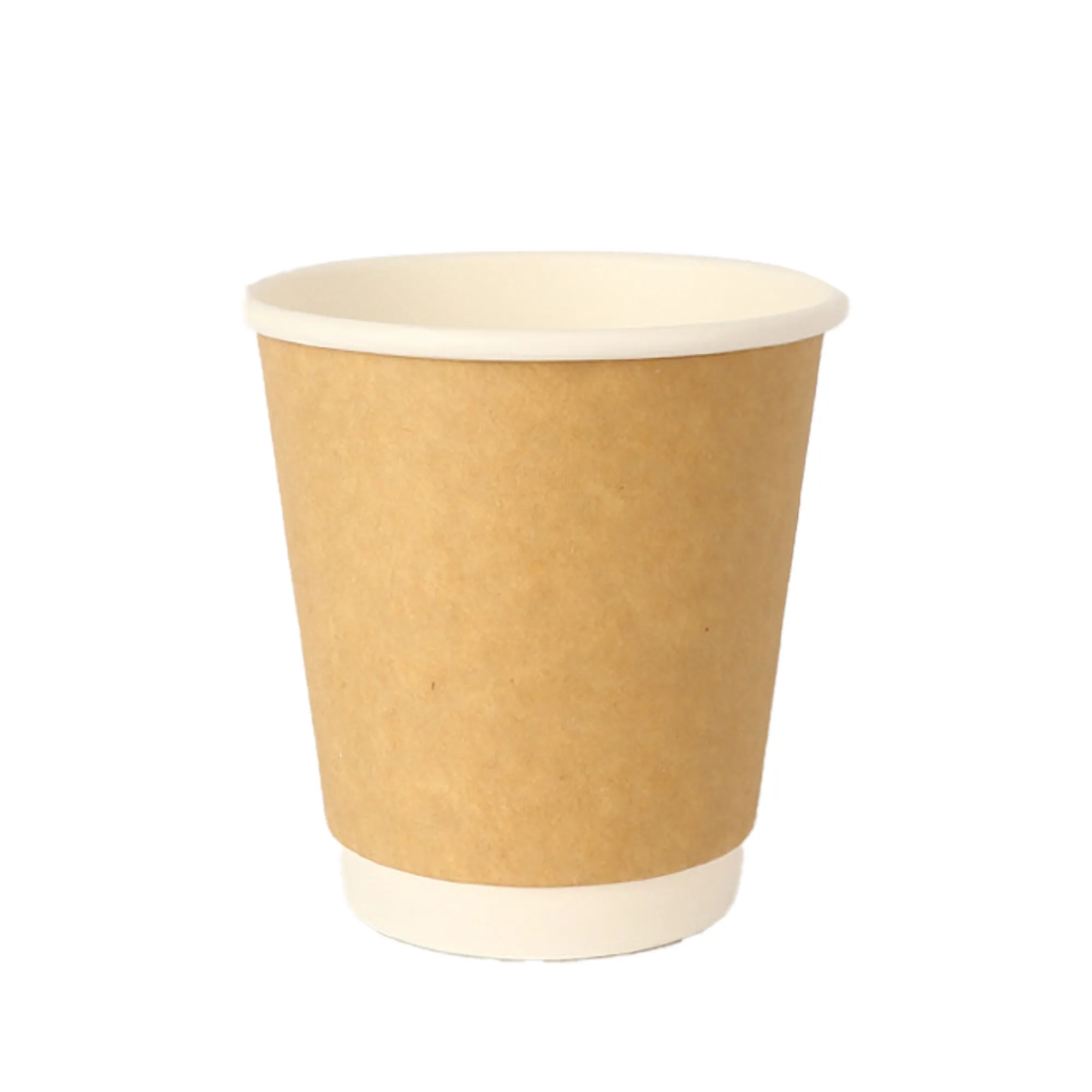 Disposable White Paper Coffee Cups Leakproof Portable 2