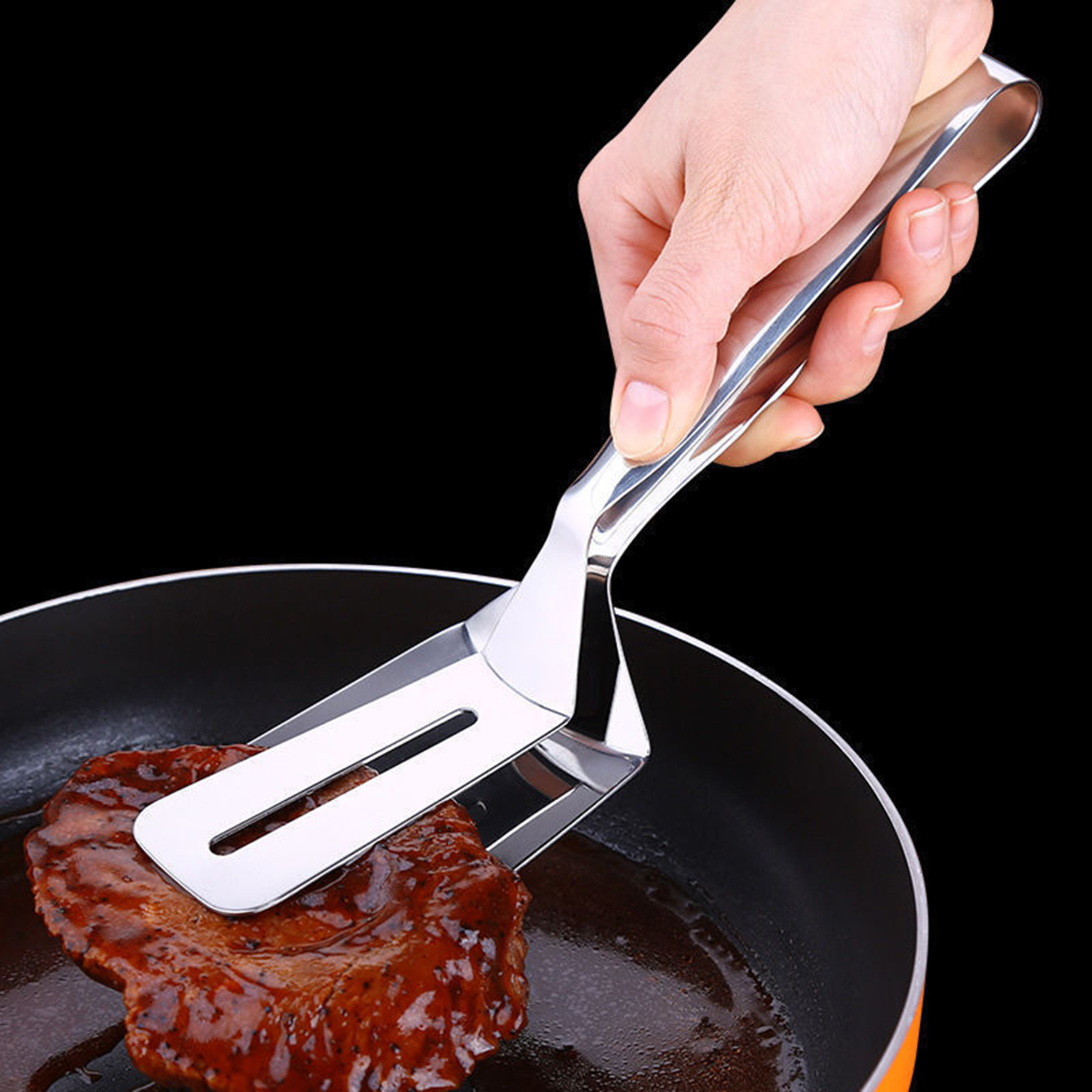 3in1 Camping Food Spatula Tongs Clip 2