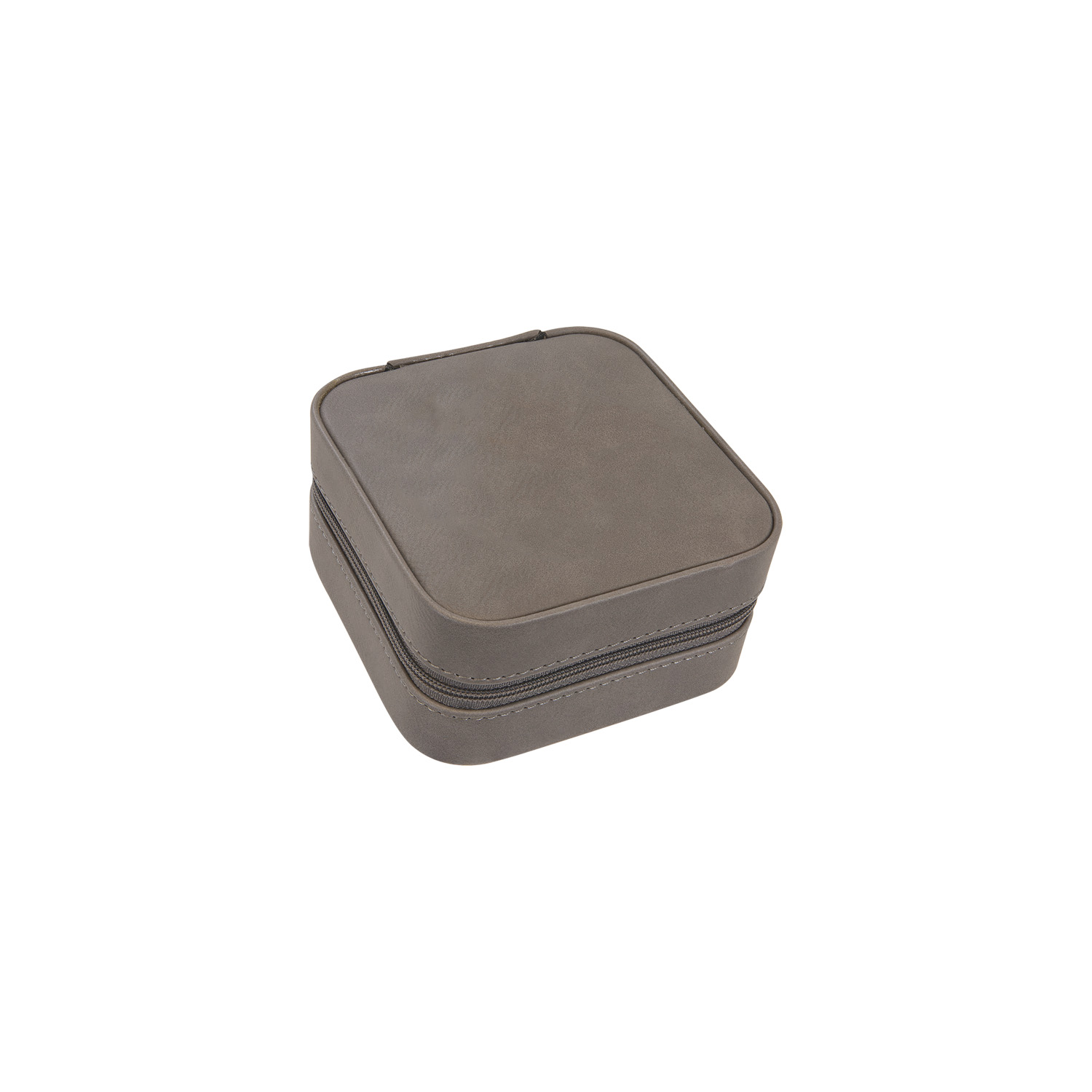 Gray Leatherette Travel Jewelry Box 3