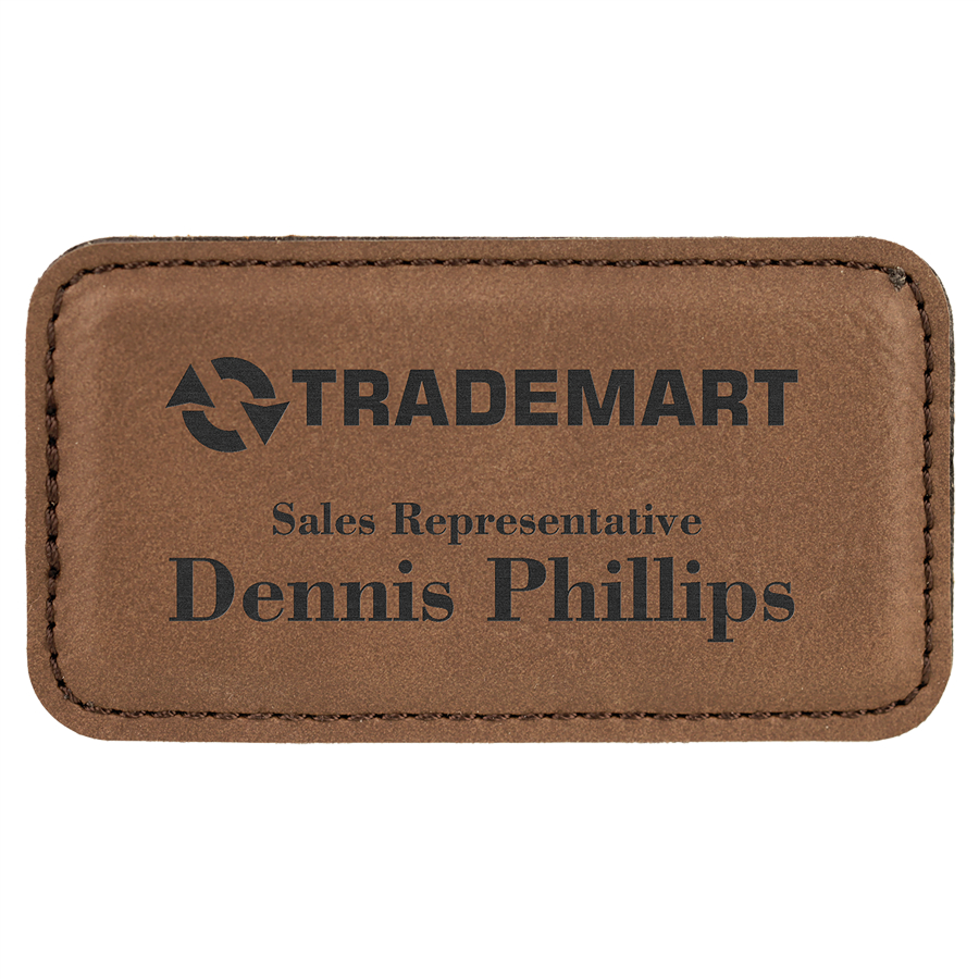 Lane Leatherette Name Tag 1