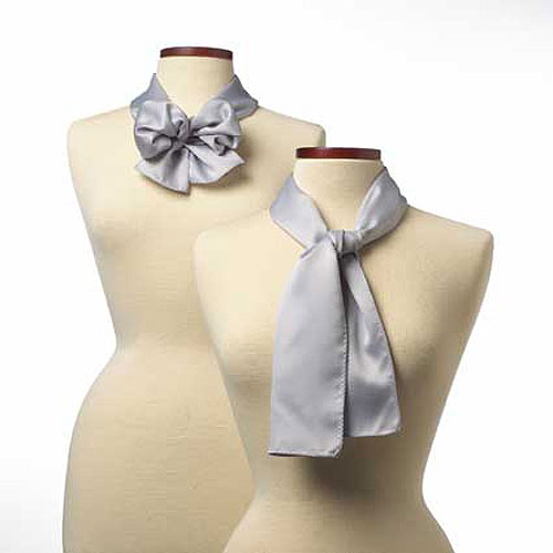 Light Gray Silk Scarf - 8"x45" 2