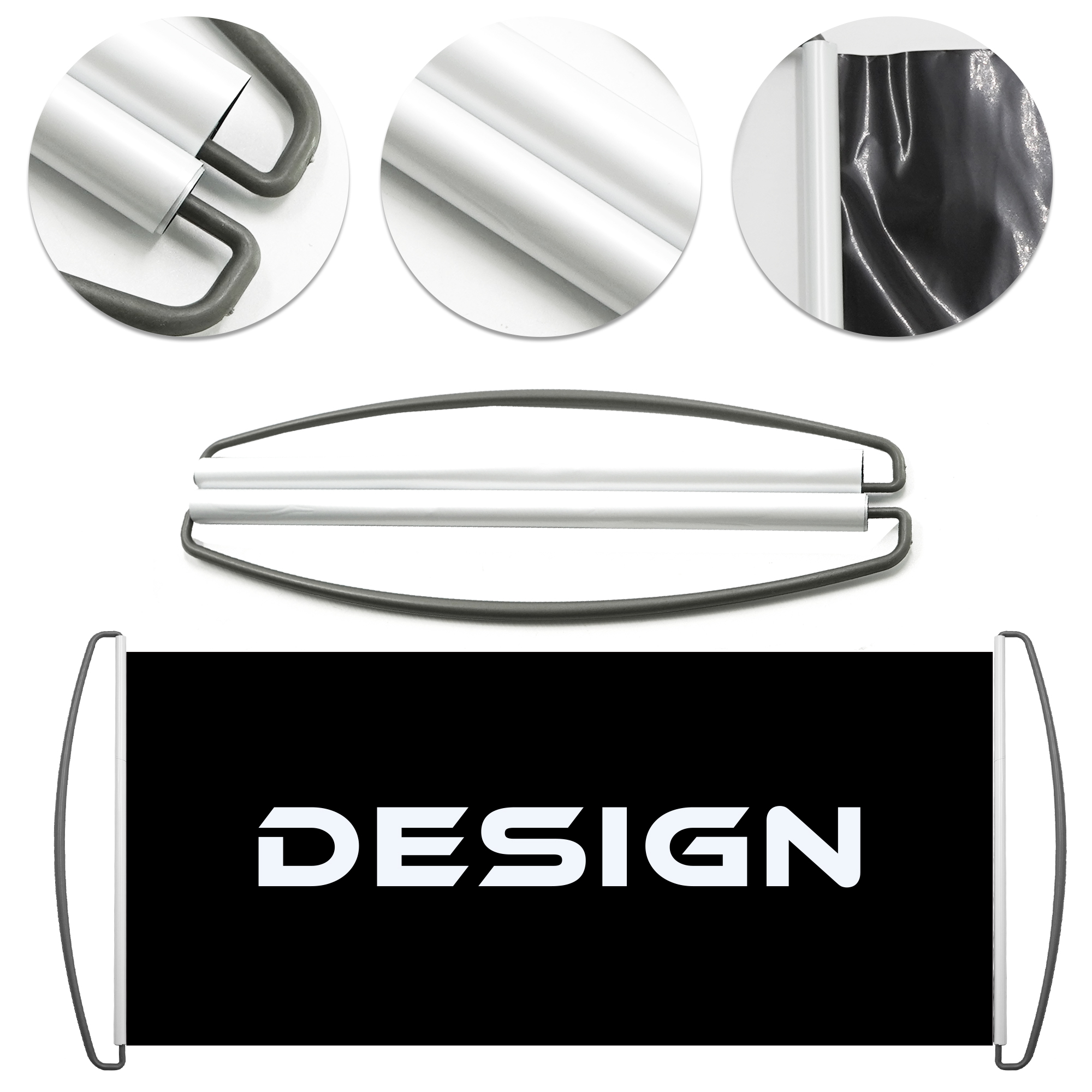 Full Color Custom Hand Held Scroll Banner 2