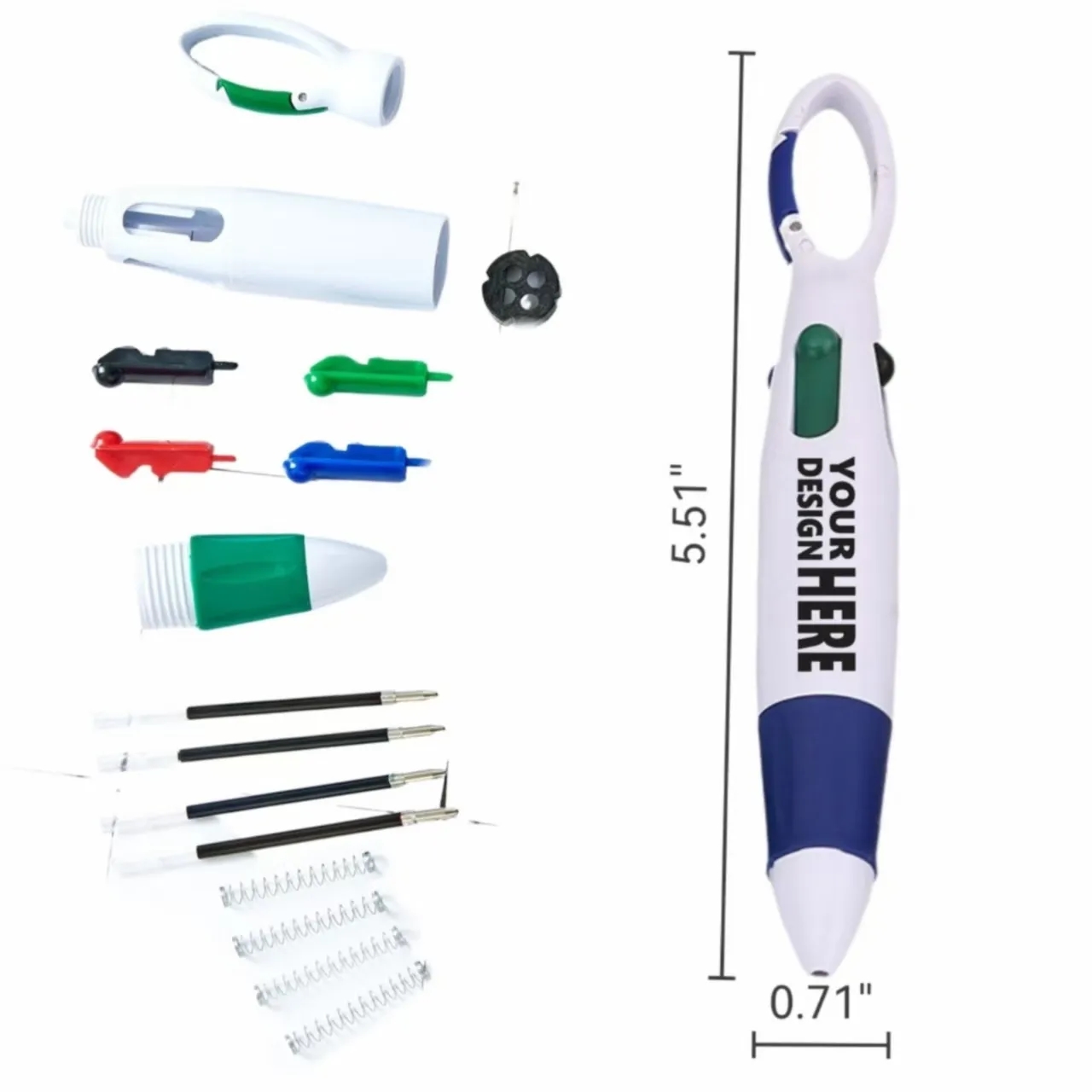 4-Color Ballpoint Pen, Multi-Ink, Clip-On, Office Use 2