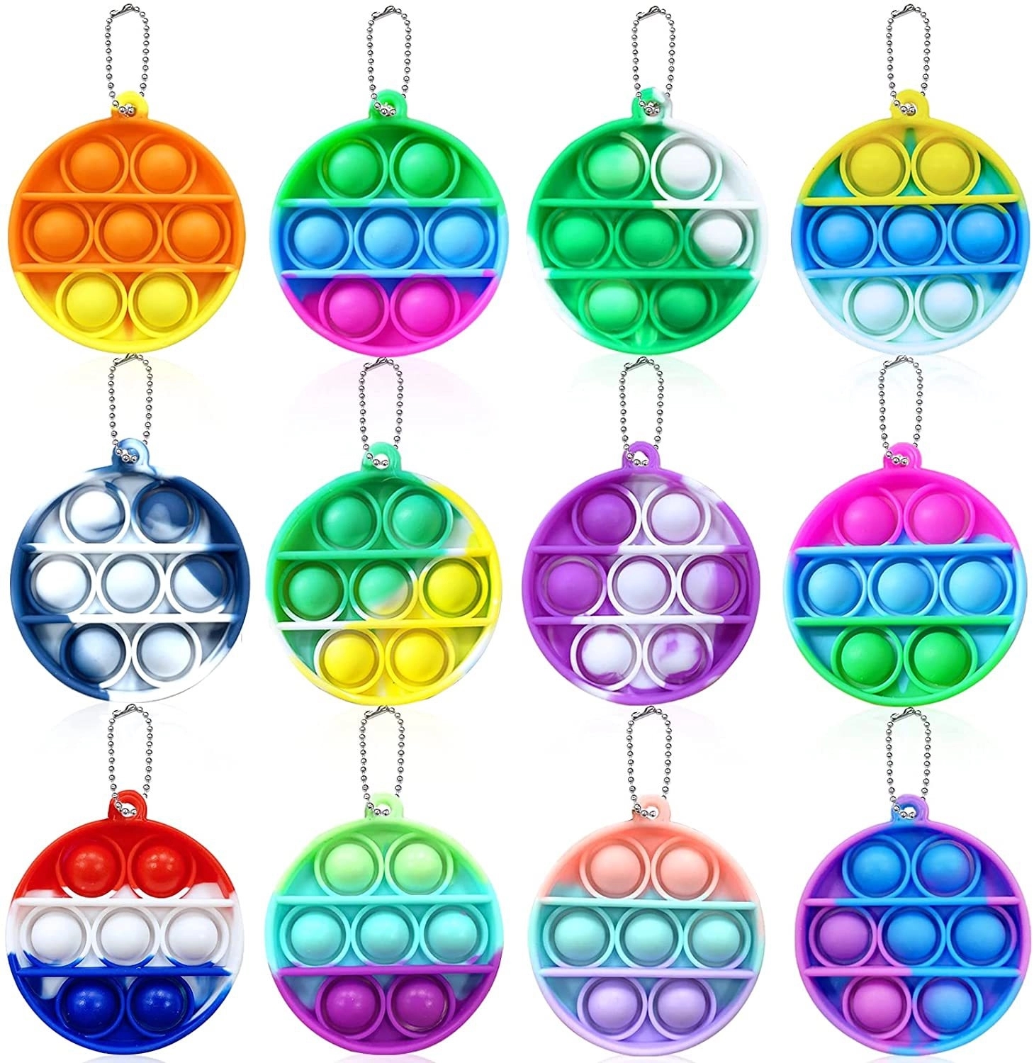 Mini Push Pop Bubble Toy Keychain 9
