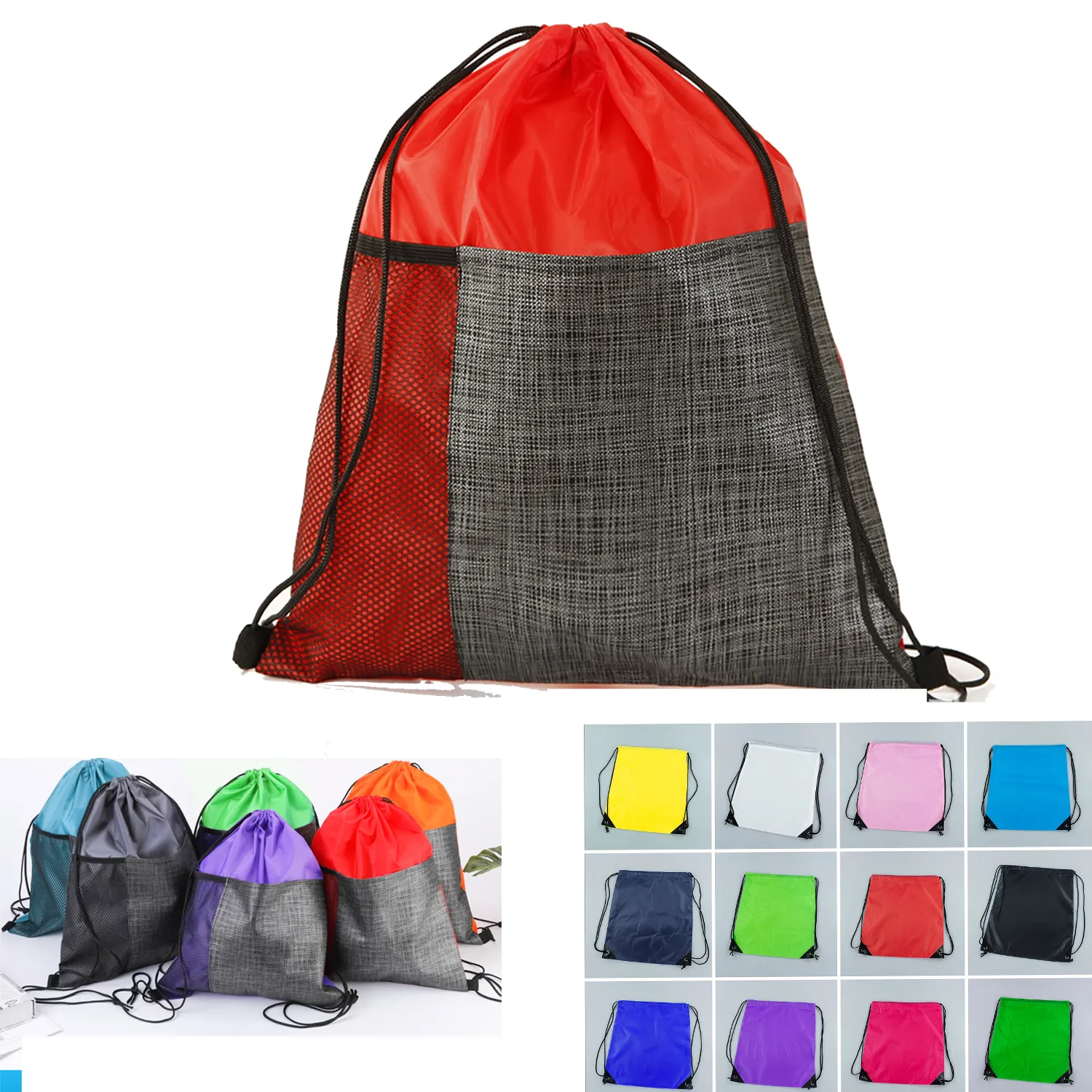Etched Pocket Drawstring Sportpack 1