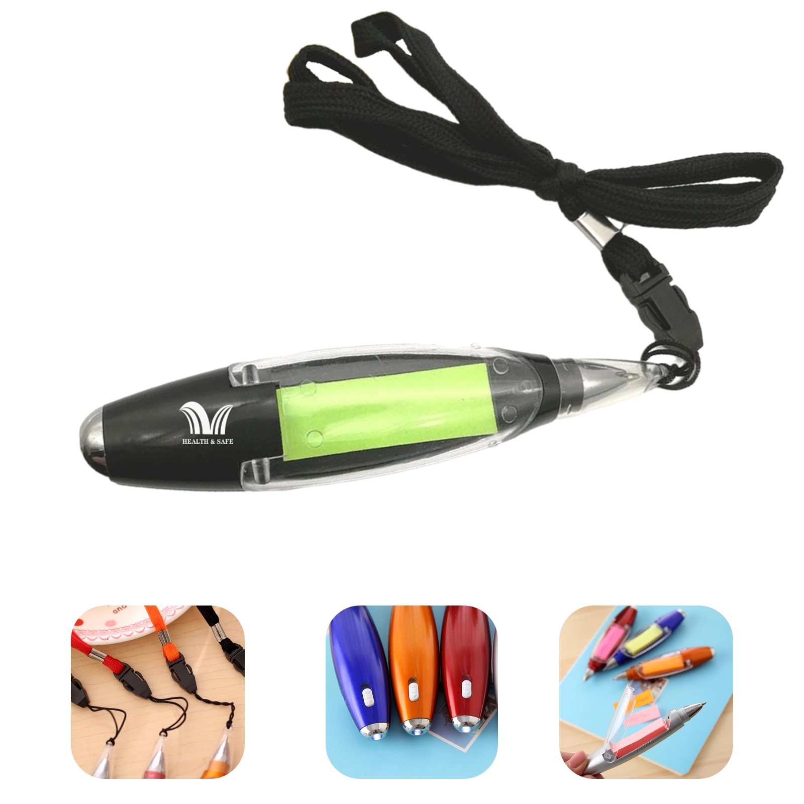 Lanyard Light Pen With Sticky Notes 1