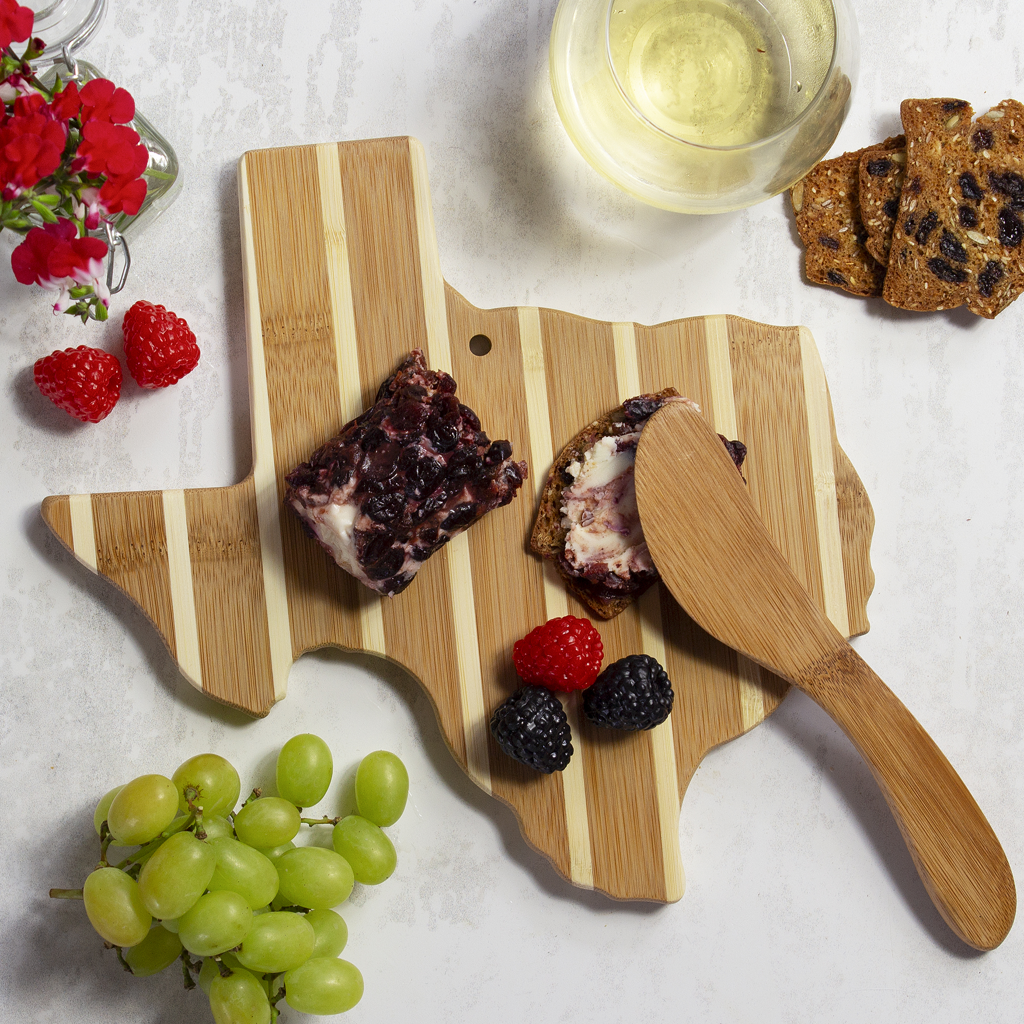 Texas Charcuterie Board with Spreader Knife Gift Set 7