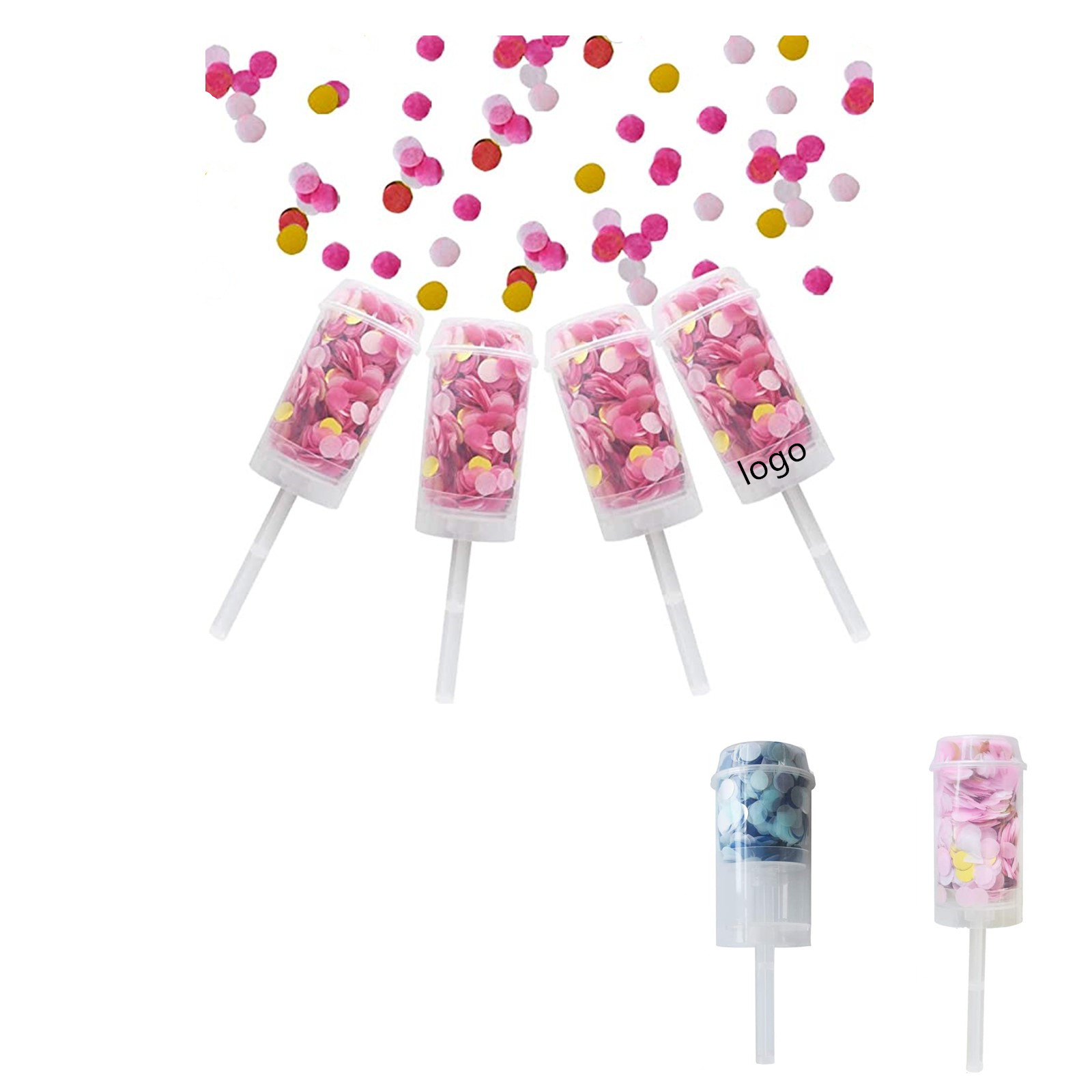 Push Up Multi-Color Confetti Popper 2