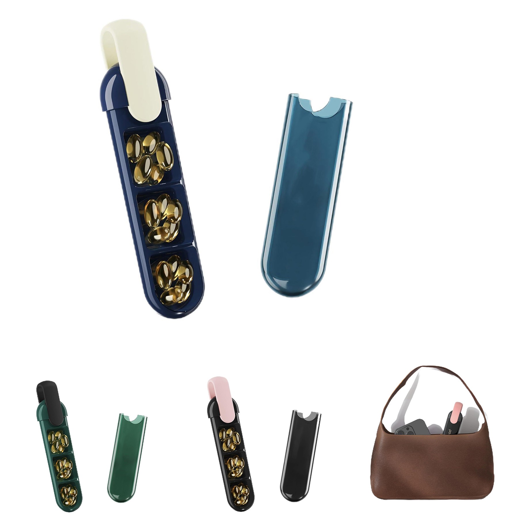 Compact Travel Pill Organizer