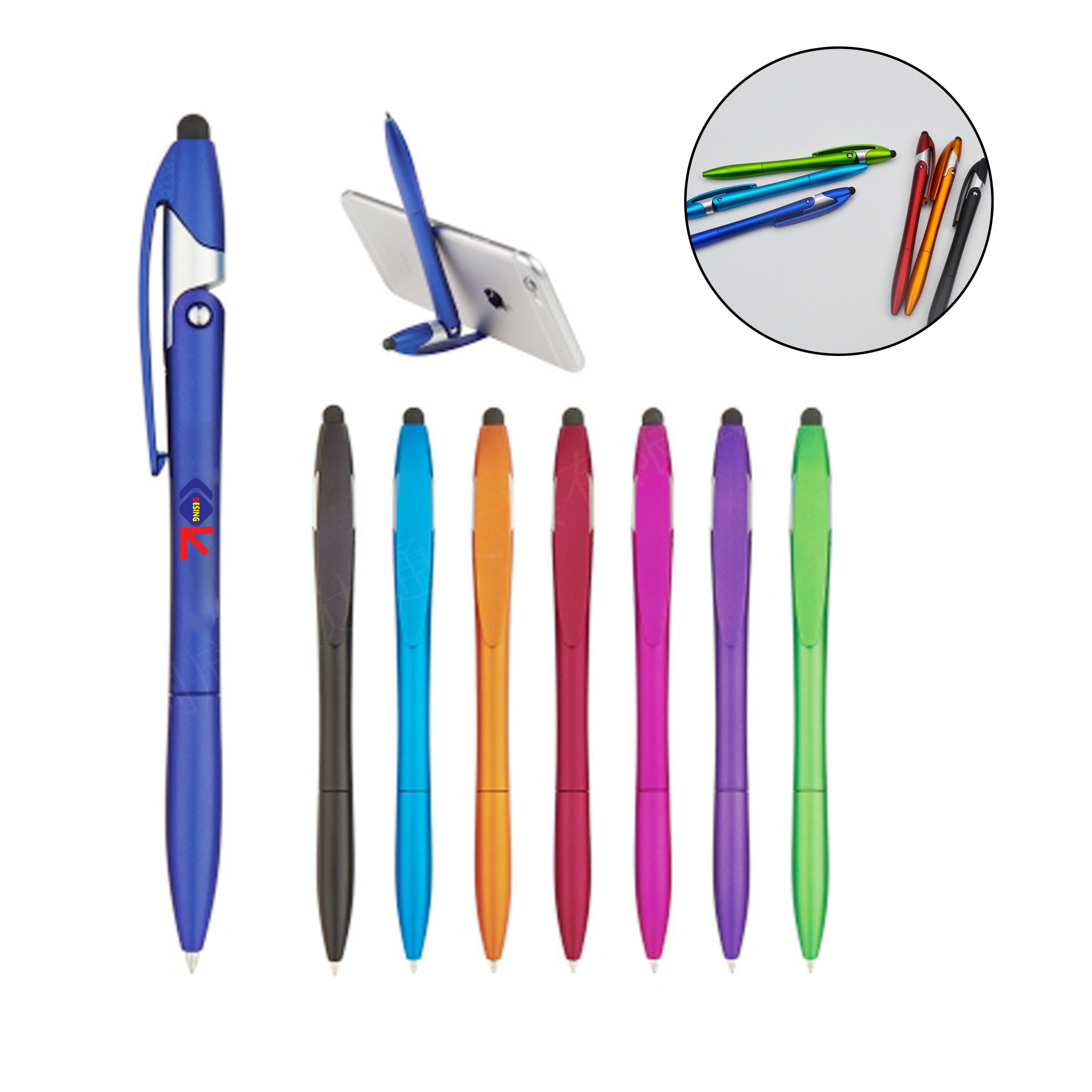 Versatile Folding Phone Stand with Ballpoint Tip 2