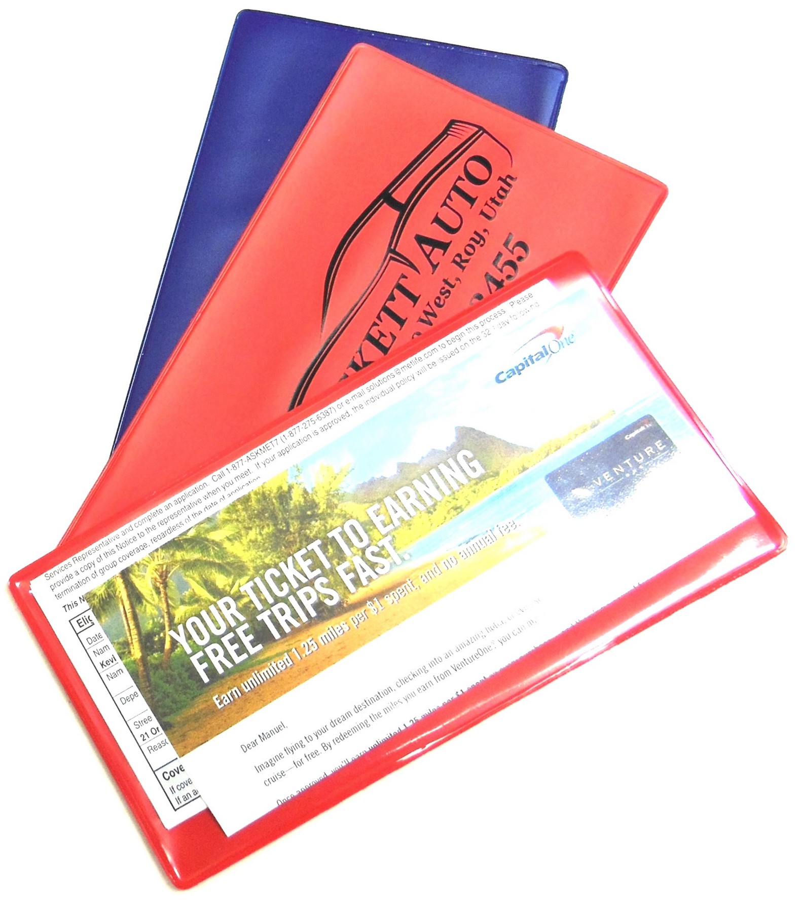 Large Document/Policy/Sleeve W/Opaque Front & Clear Back (Short Side Open) 5 x 9 3/8 1