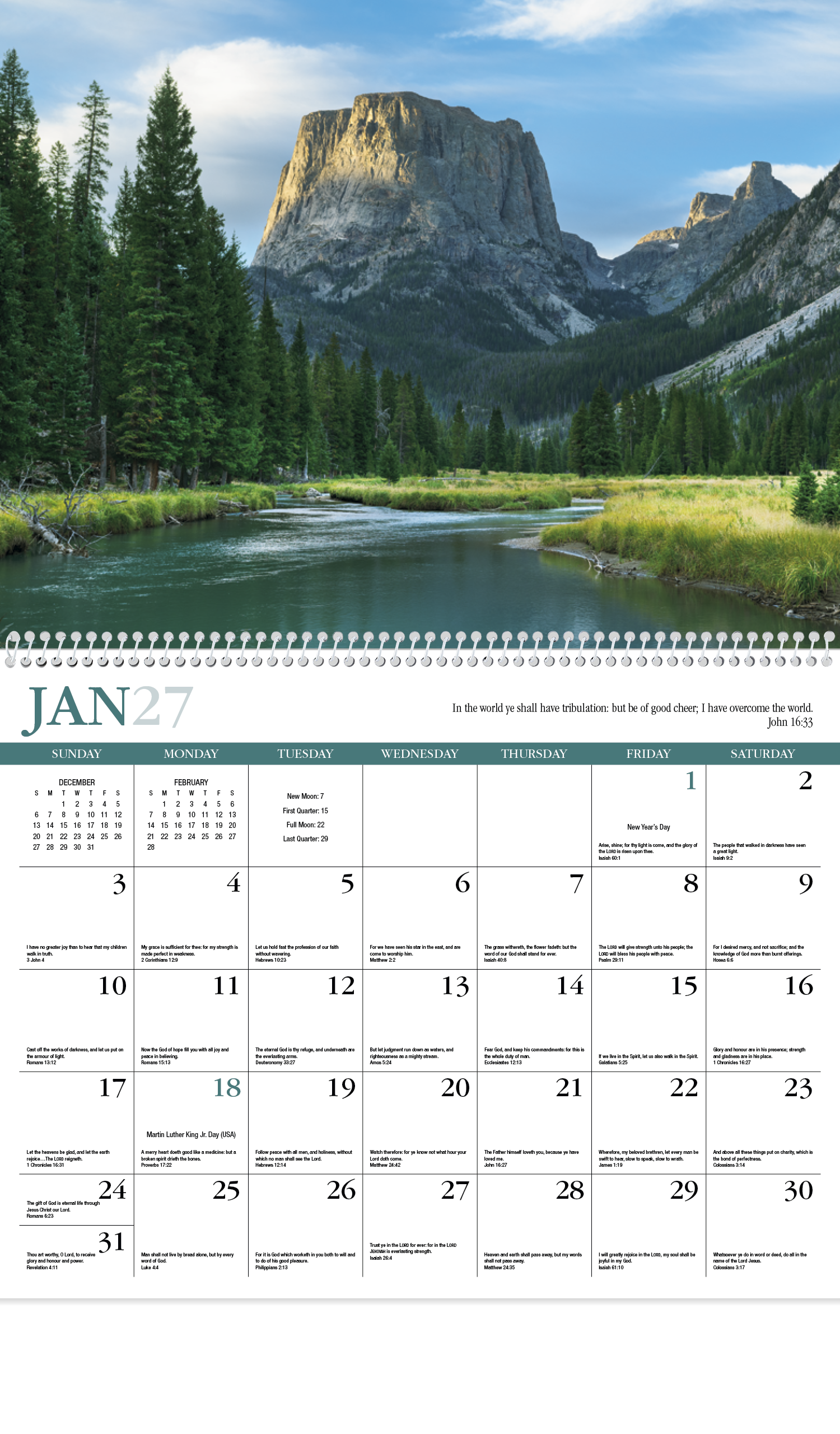 HotLine® Products Reflections (Non-Denominational) Appointment Calendar - Spiral 15