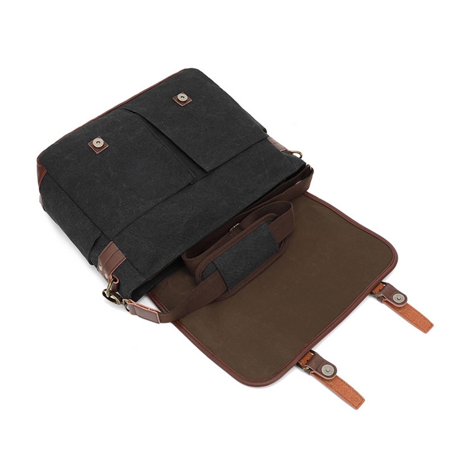 Waterproof Vintage Leather Briefcase Messenger shoulder bag 5
