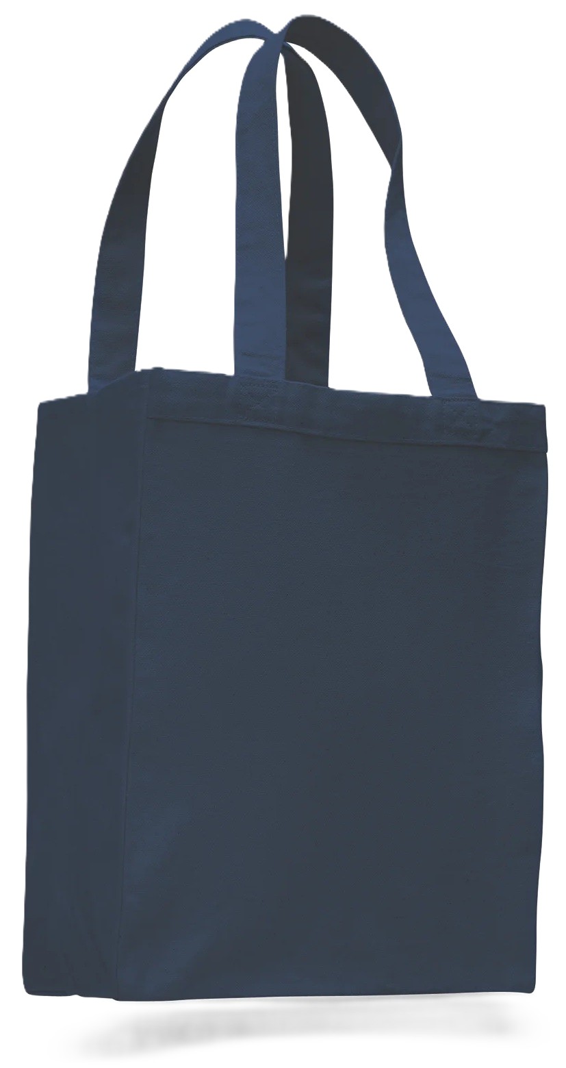 Canvas Shopper Tote with 5" Bottom Gusset, custom tote bag with logo imprint 2