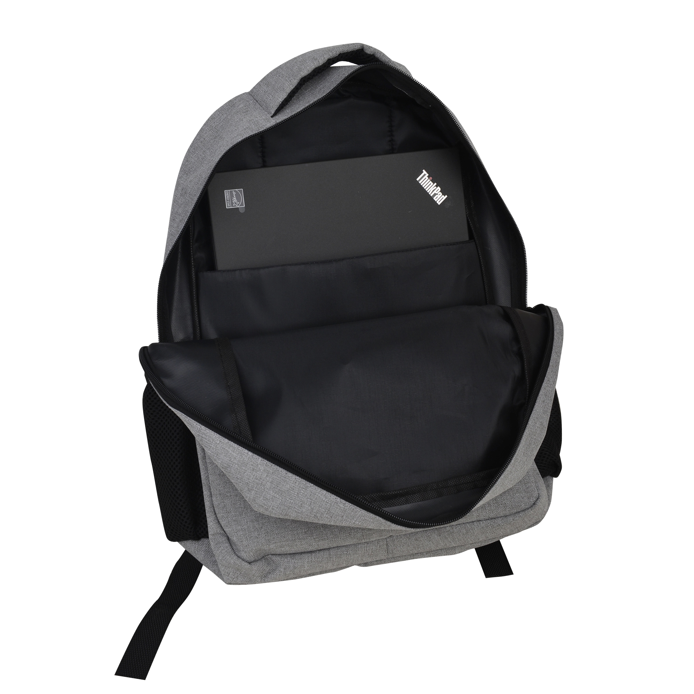 15.6" Laptop Backpack in Premium Melange Light Gray 2