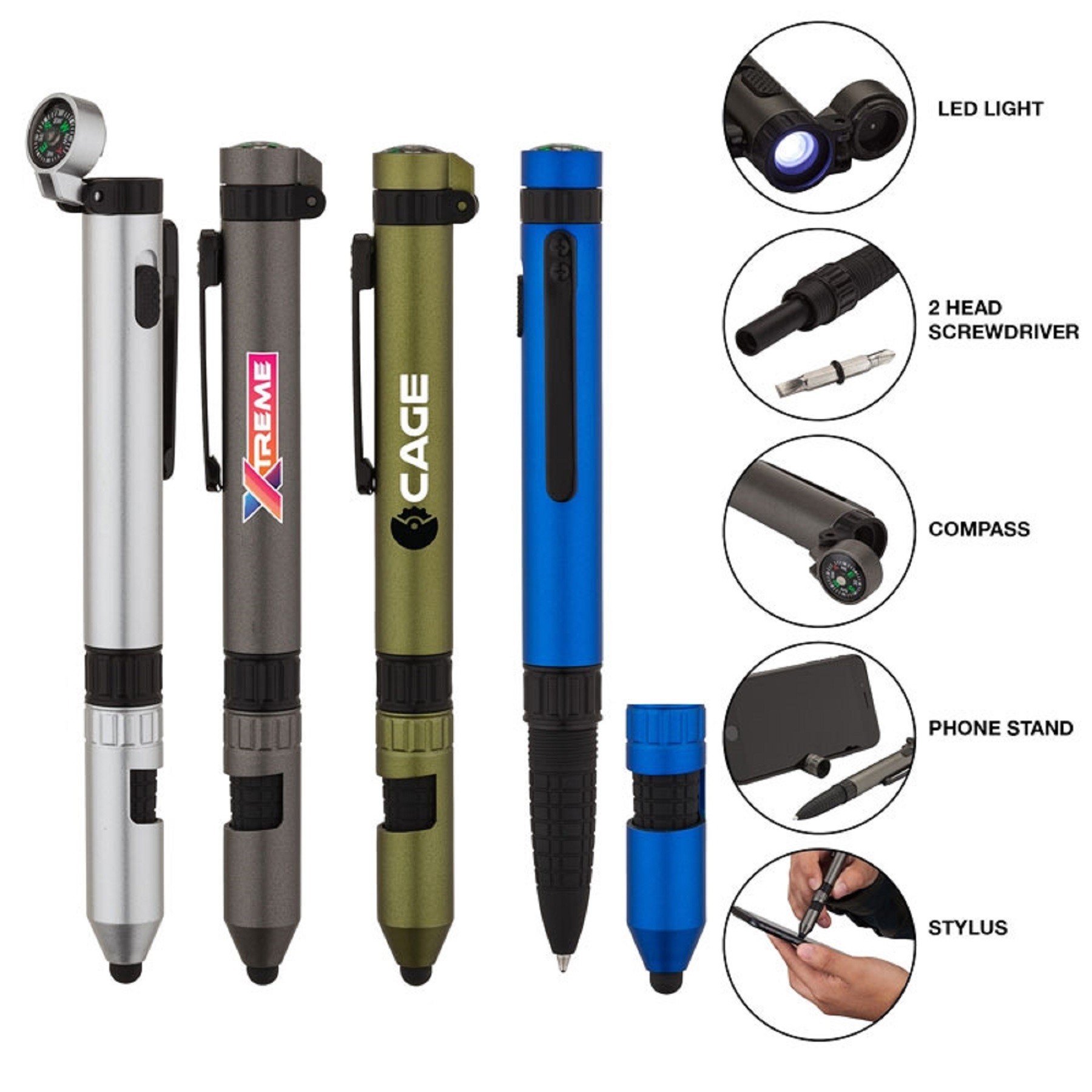 6-in-1 Multi-Function Engineer Metal Tool Pen 4