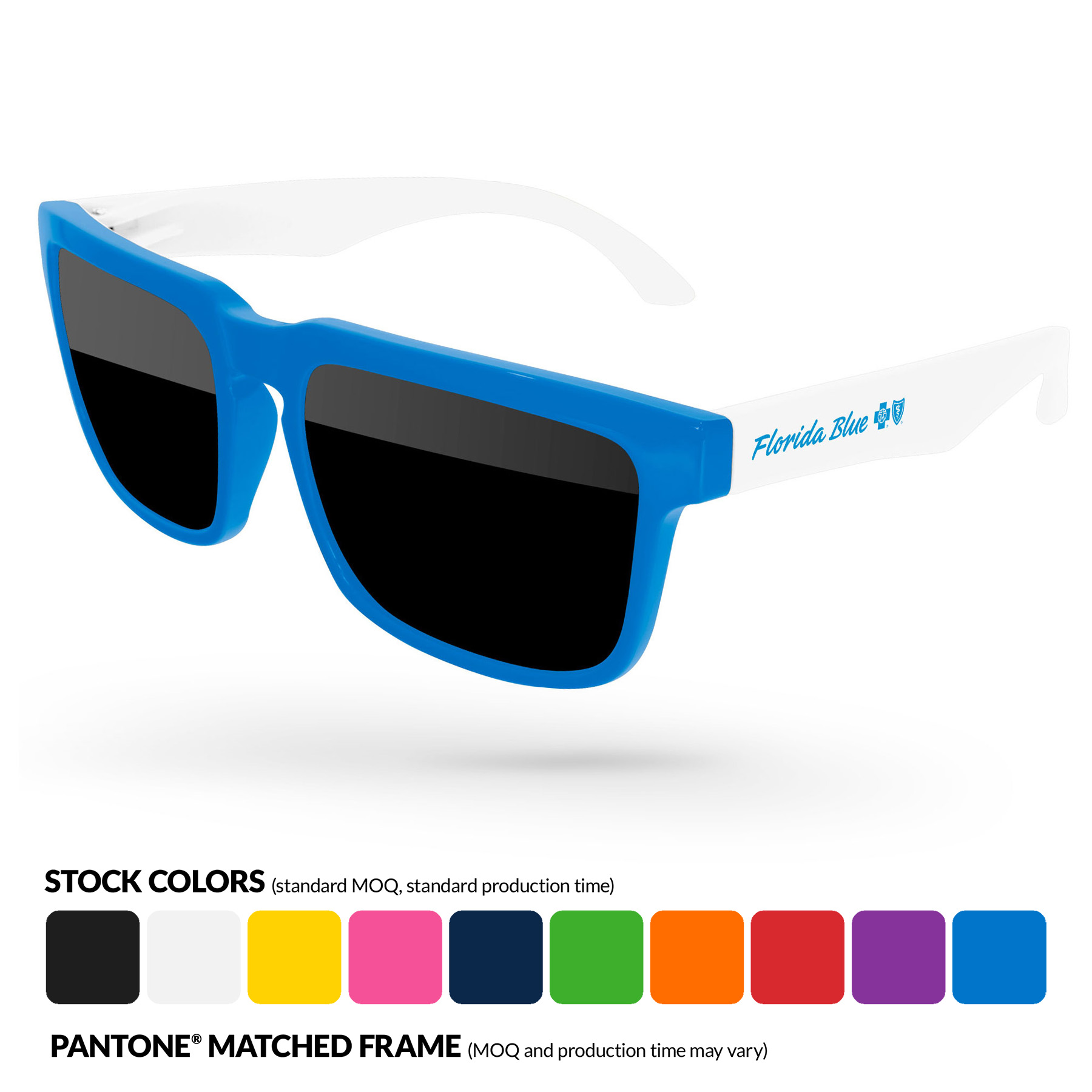 2-Tone Heat Sunglasses w/ Temple Imprint 7
