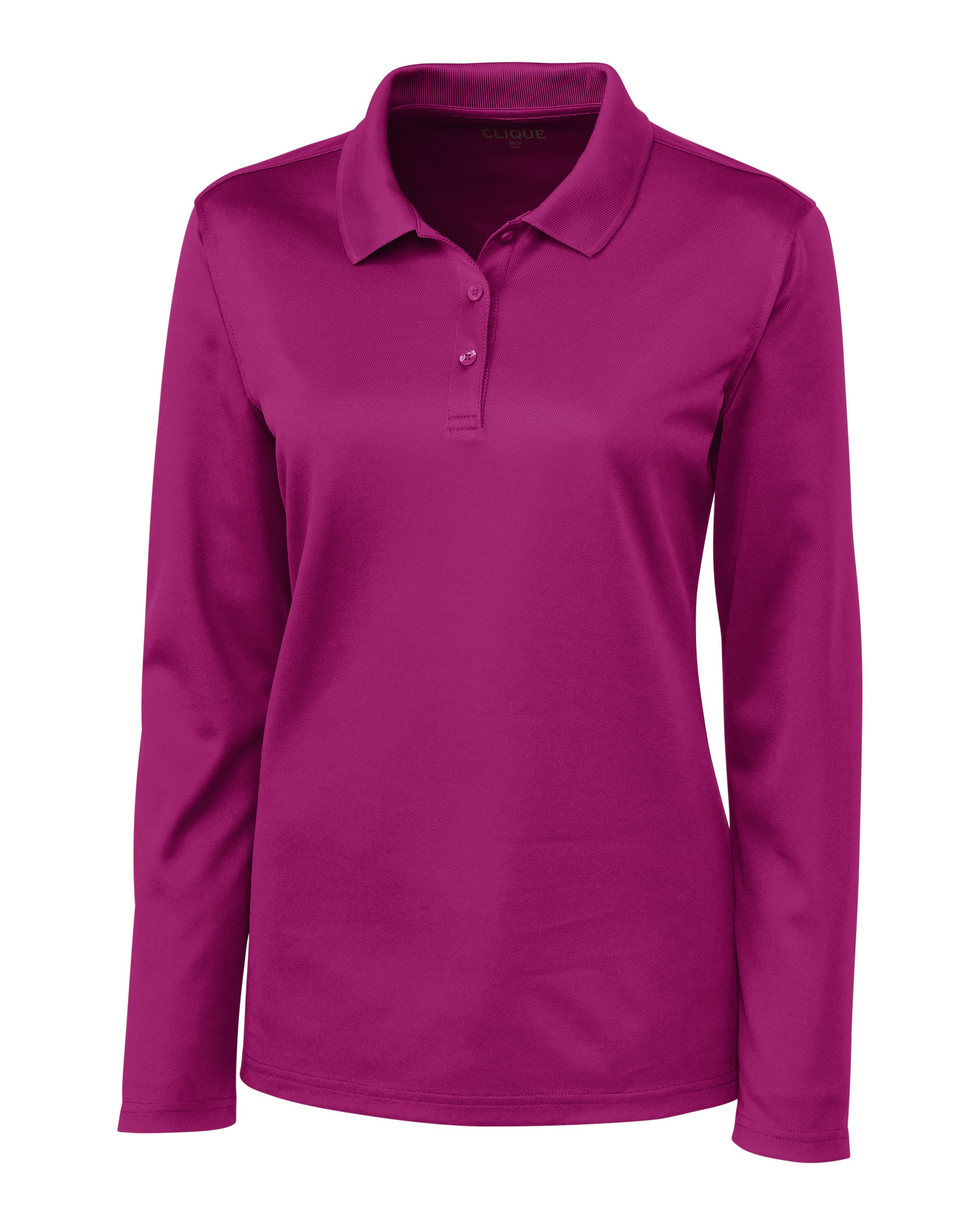 Clique Spin Solution-dyed Performance Pique Womens Long Sleeve Polo 37