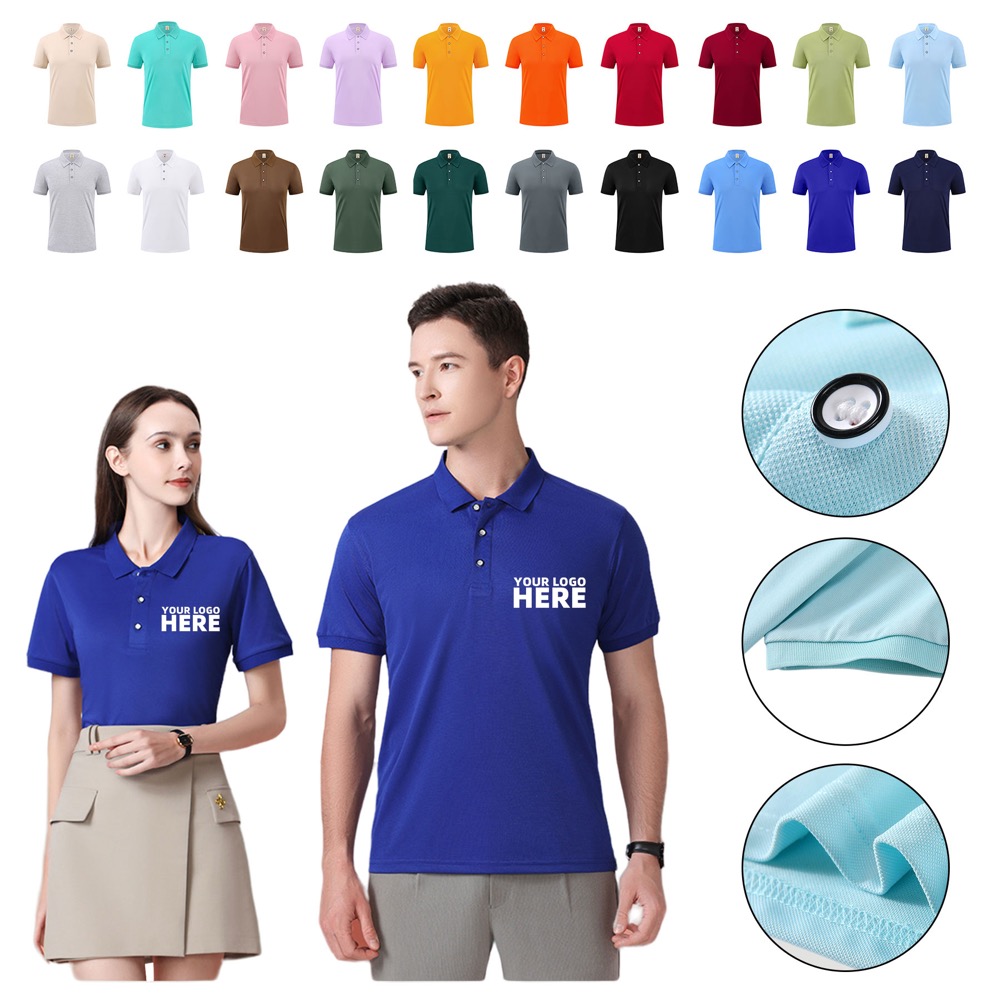 Solid Short Sleeve Polo Shirt 2