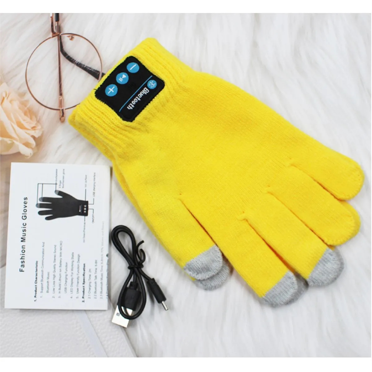 Bluetooth Touchscreen Gloves Wireless Call Music 5