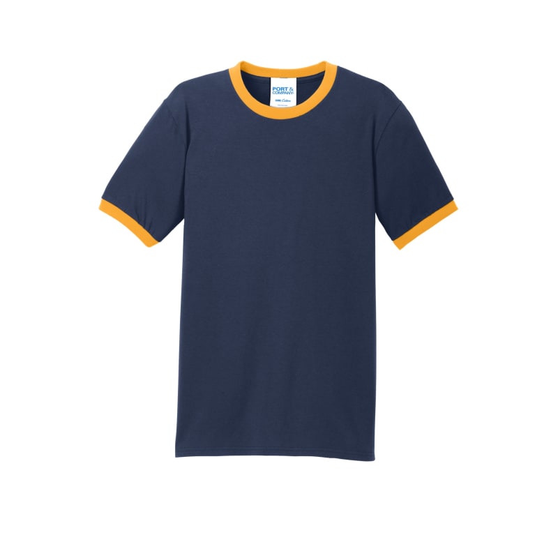 Port & Company Core Cotton Ringer Tee. 40