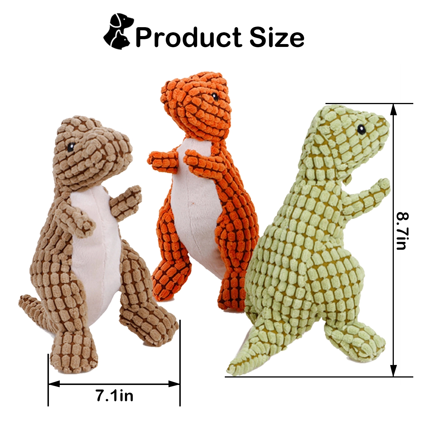 Pet Crinkle Dog Toy No Stuffing Animals 8