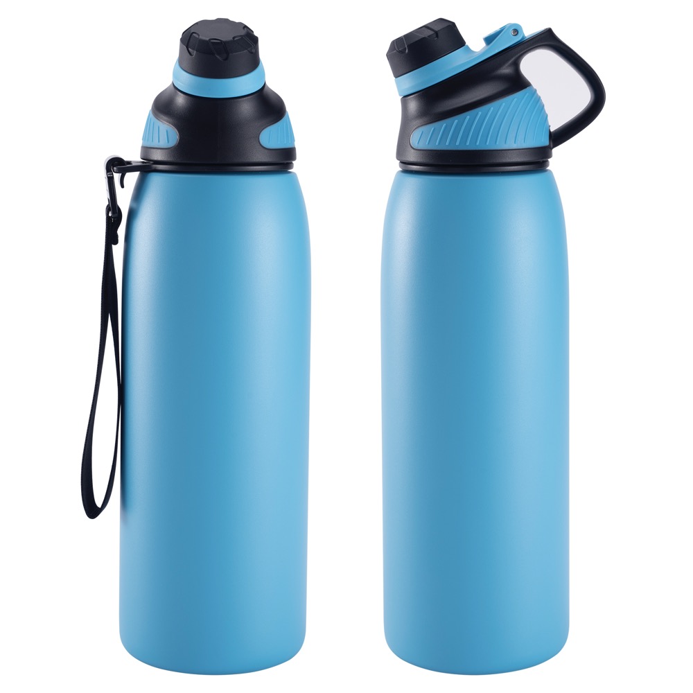 34oz. S/S insulated sports water bottle with spout lid 16