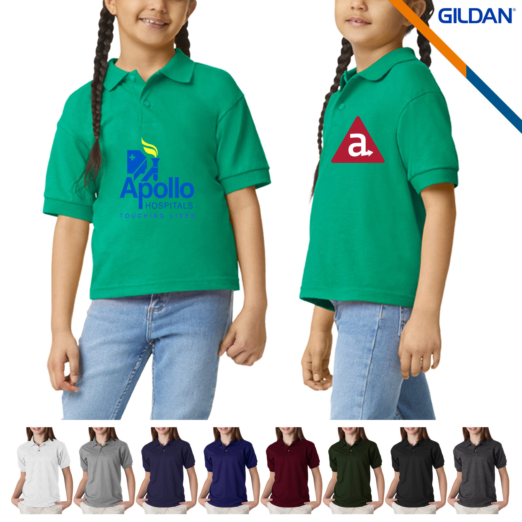 Gildan® 5.6oz Cotton/Polyester Youth Polo Shirts 1