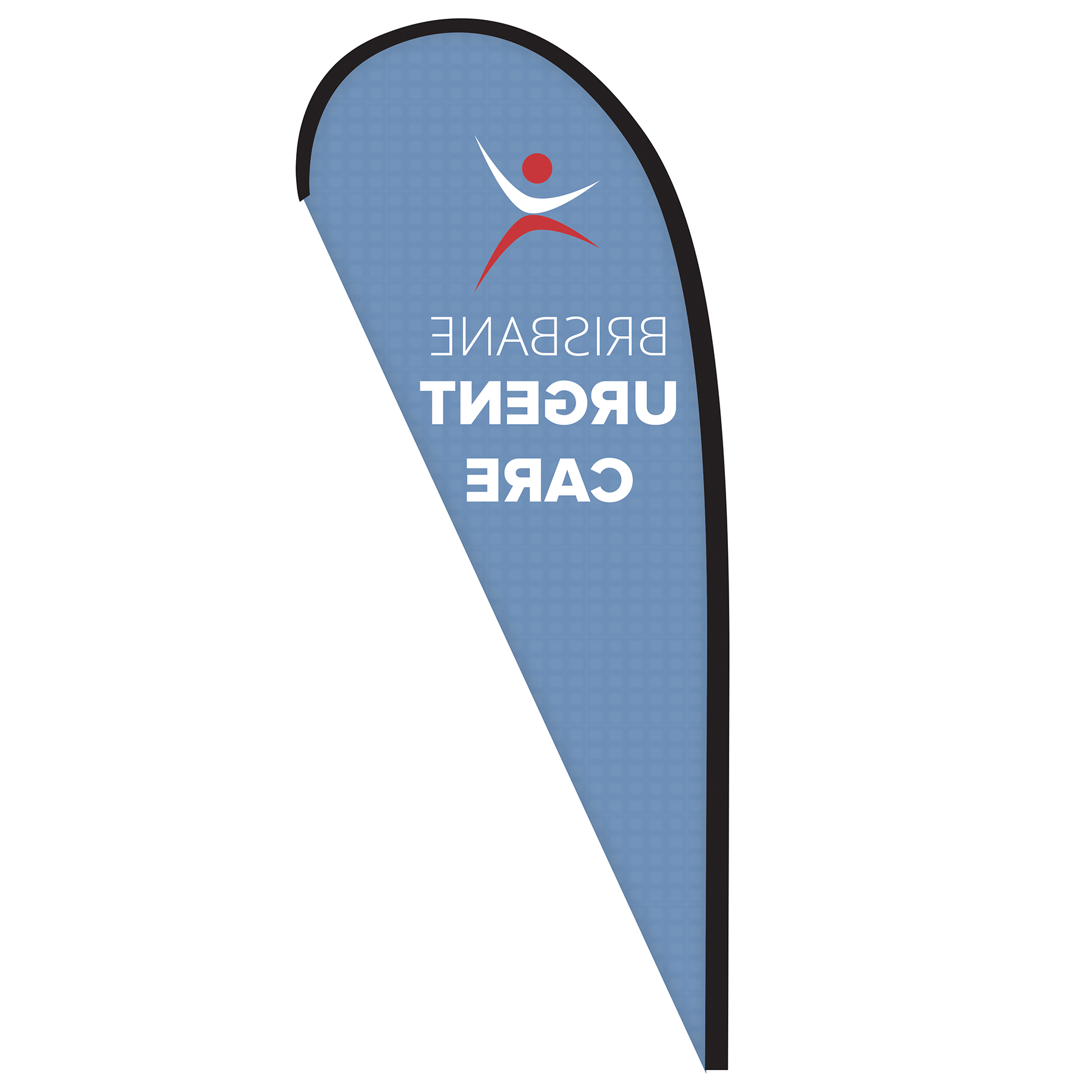 8' Single Reverse Custom Portable Teardrop Banner 2