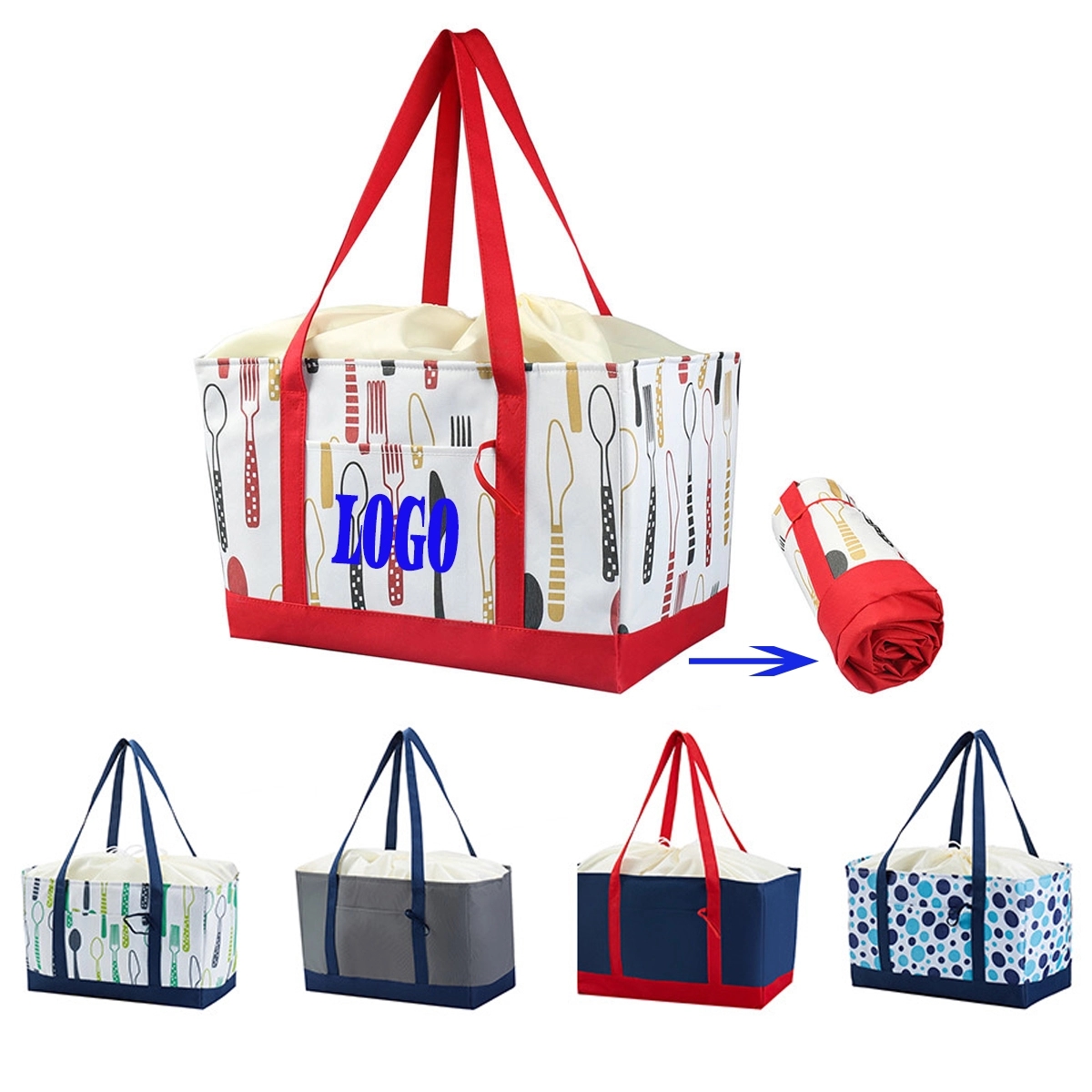 Insulated Foldable Large Utility Tote Bag 2