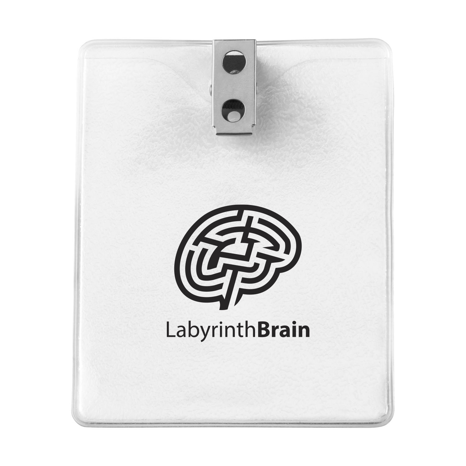 3.30" W x 4.30" H - Vertical Clear Vinyl Badge Holder (1 Color Imprint) 1