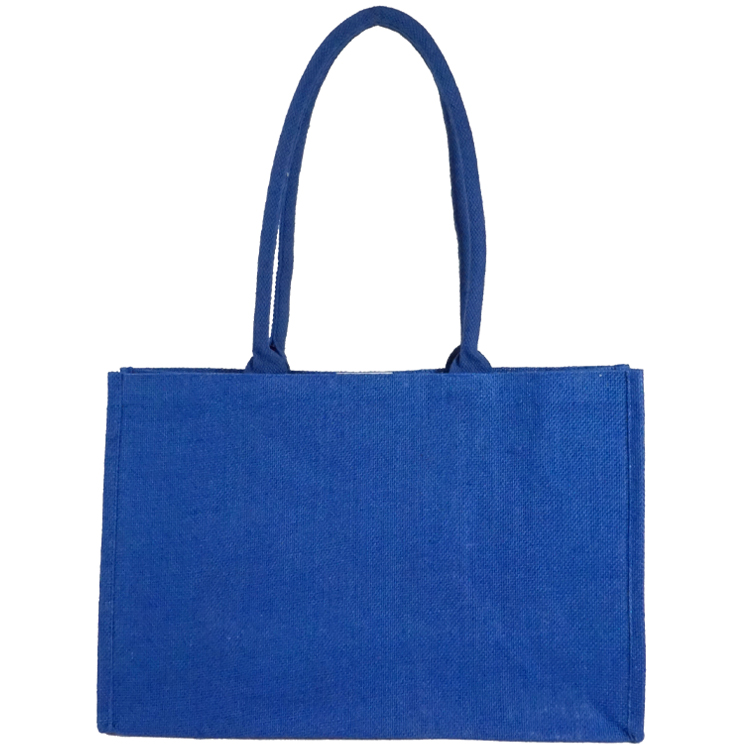 Seattle Recycled Cotton Front Pocket Jute Shopper Tote 11