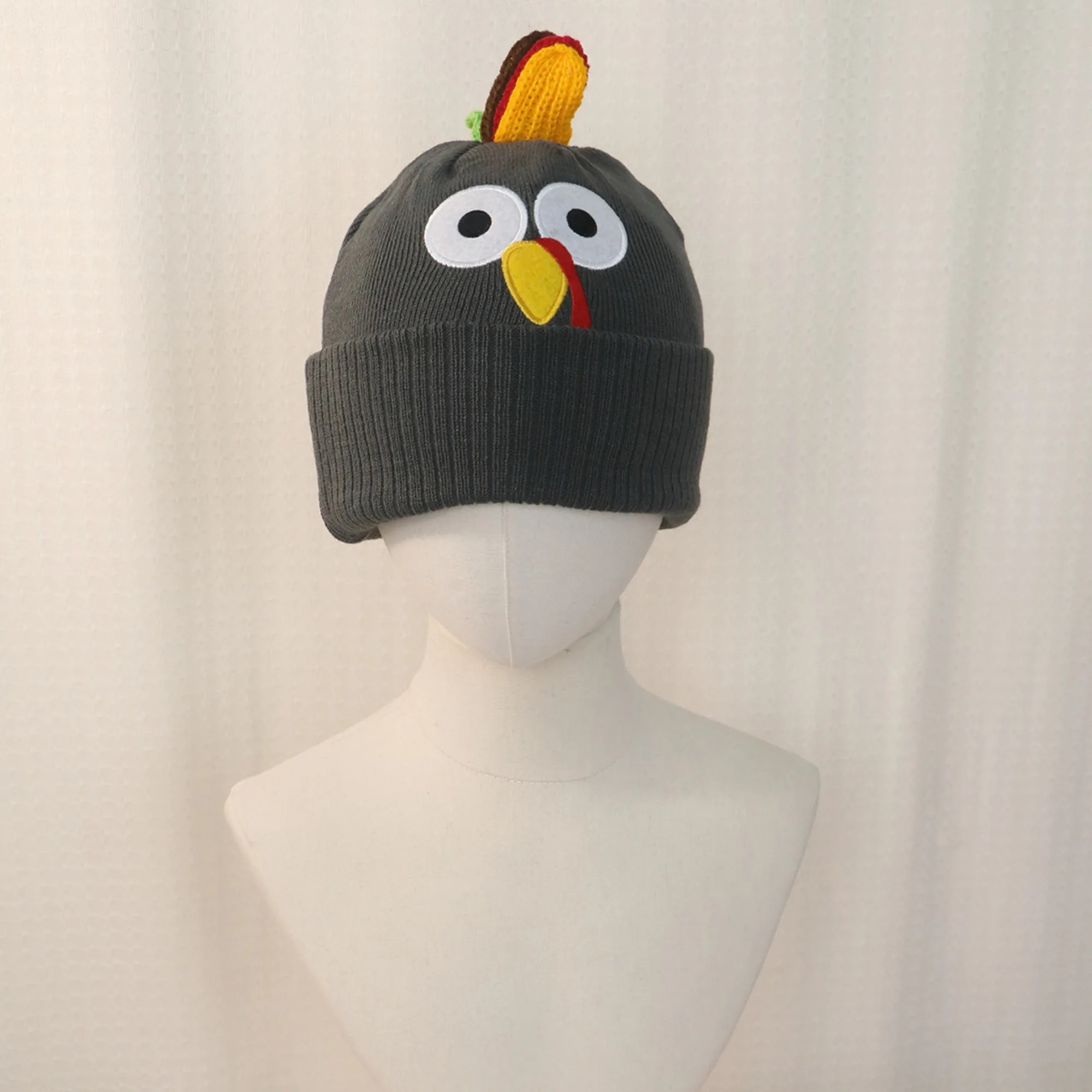 Festive Turkey Knit Cap, Fun Style, Seasonal Gift 3