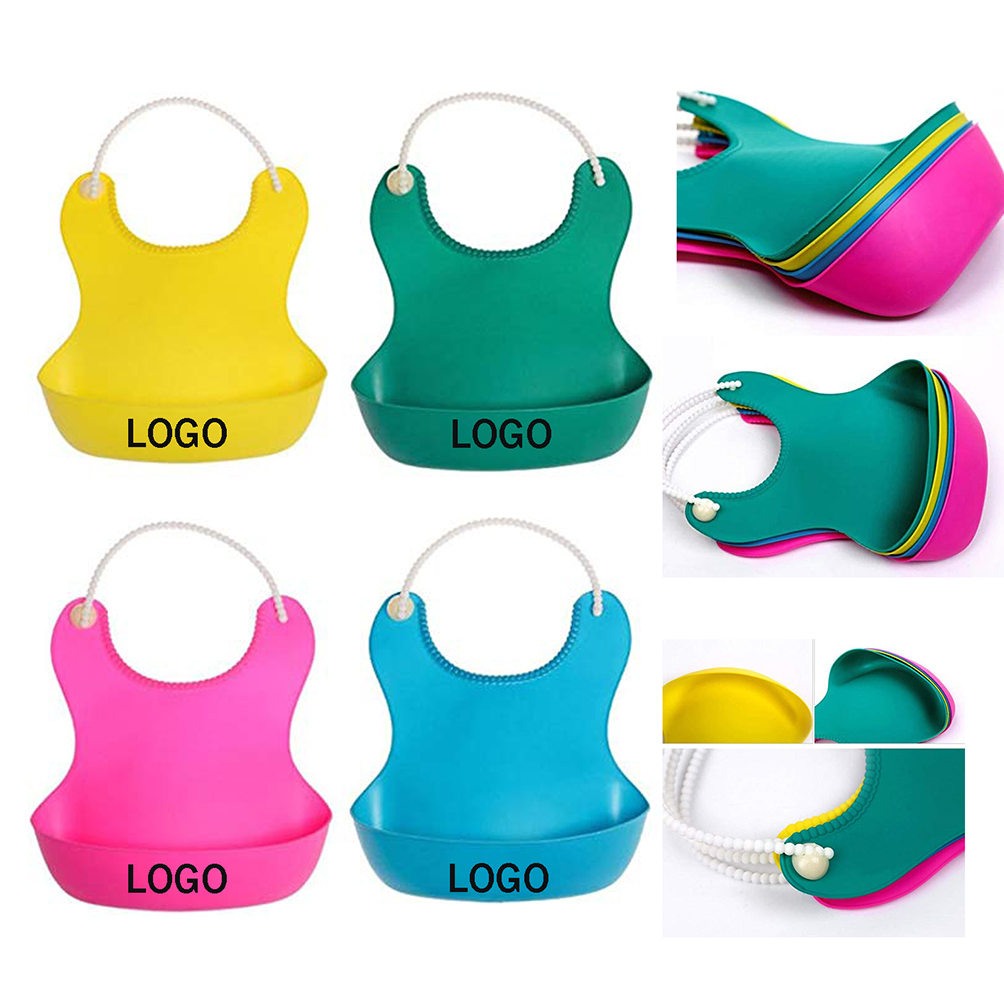 Silicone Waterproof Baby Feeding Bib 1