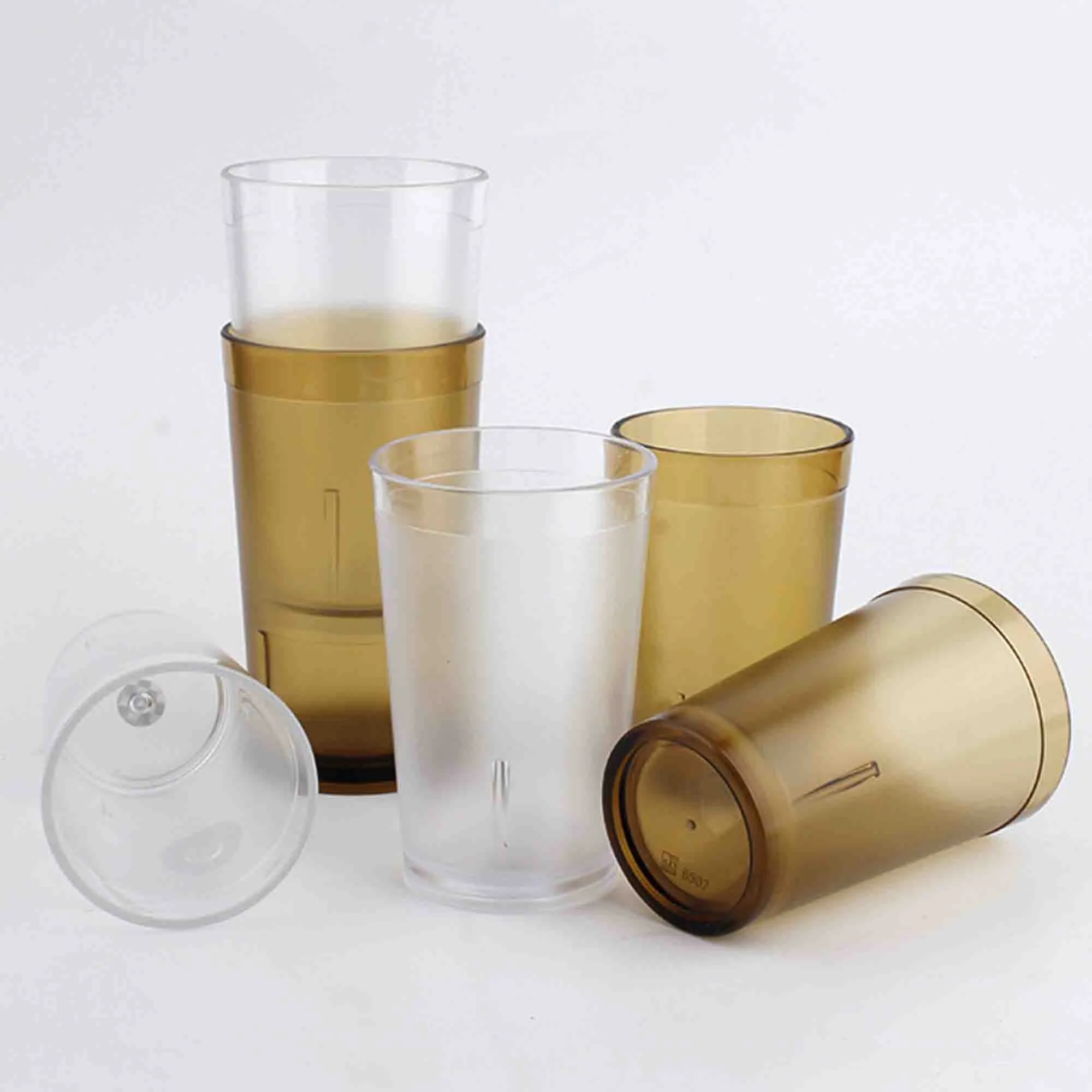 Reusable Drinking Glasses Tumblers Stackable Plastic Cup 2