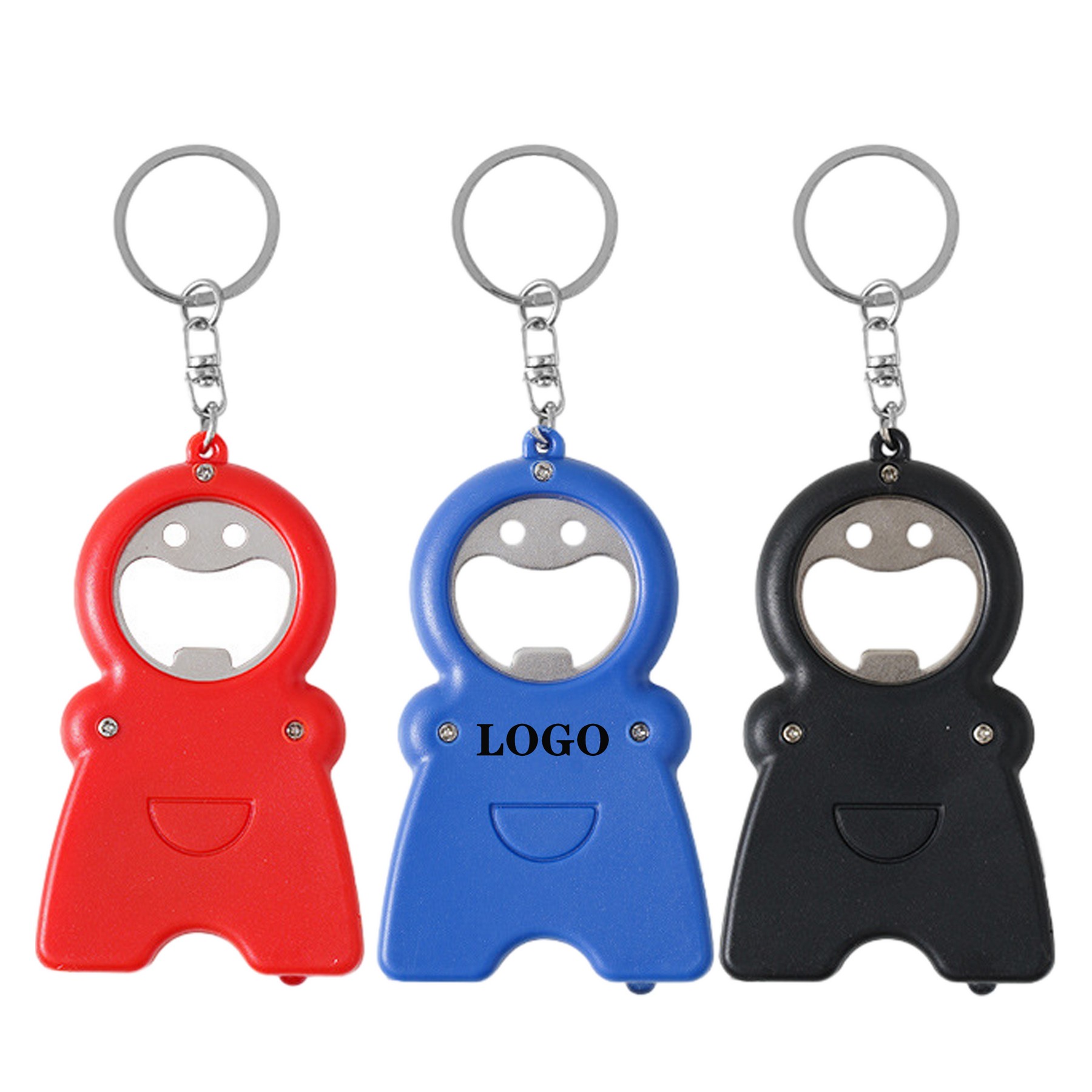 3 in 1 Smile Keychain Opener Flashlight