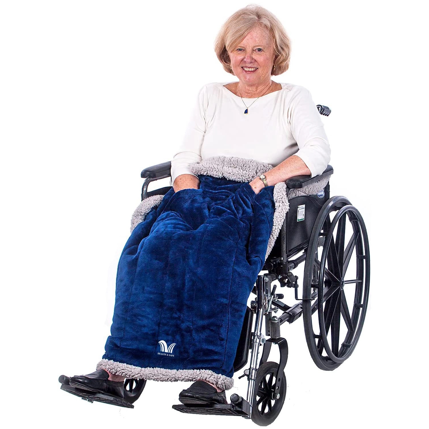 Heavyweight Wheelchair Blanket With Pouch For Adults 1