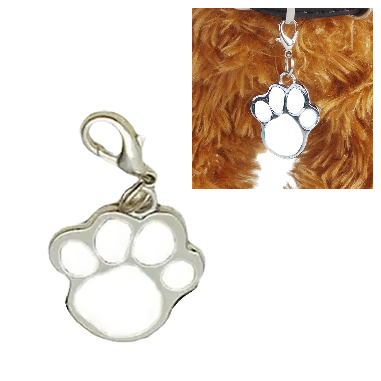 Paw Shaped Zinc Pet Tag 12