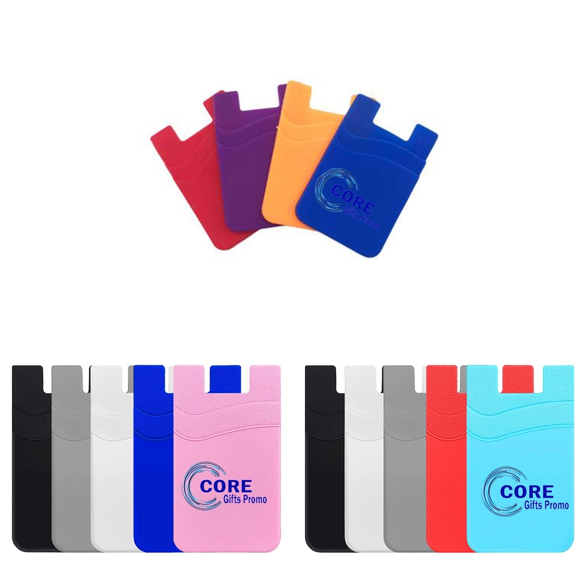 Dual Pocket Silicone Cell Phone Wallet 3
