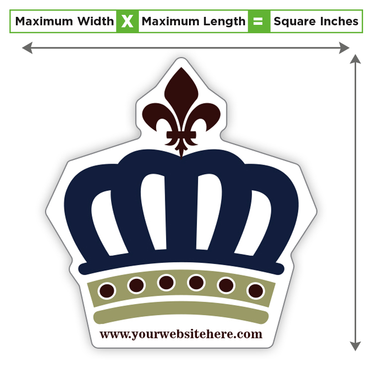 Custom Shape Magnet - 40 to 49.99 Square Inches - 25 Mil. 3
