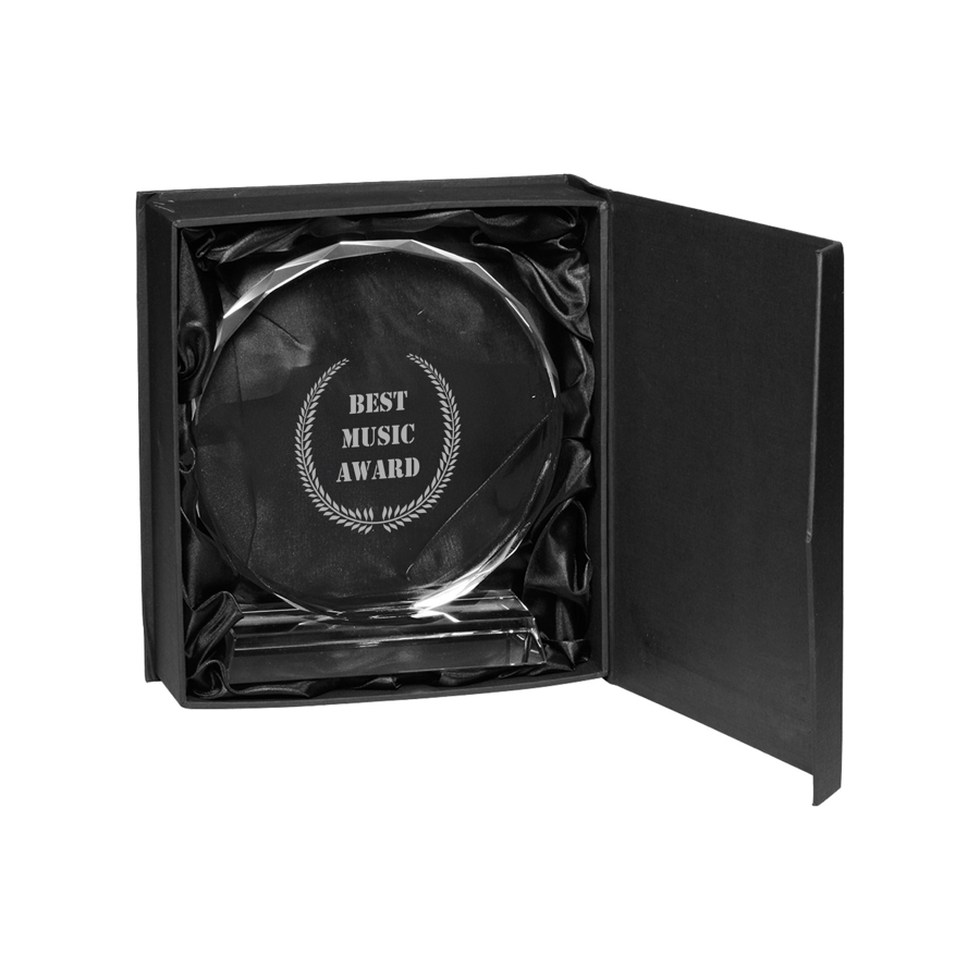 Round Edge Crystal Glass Recognition Award 3