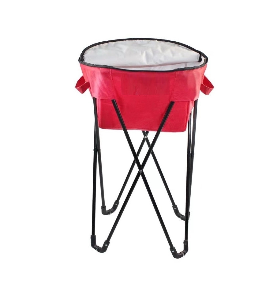 Foldable Ice Bucket Camping Chair w/ Cooler Bag 3