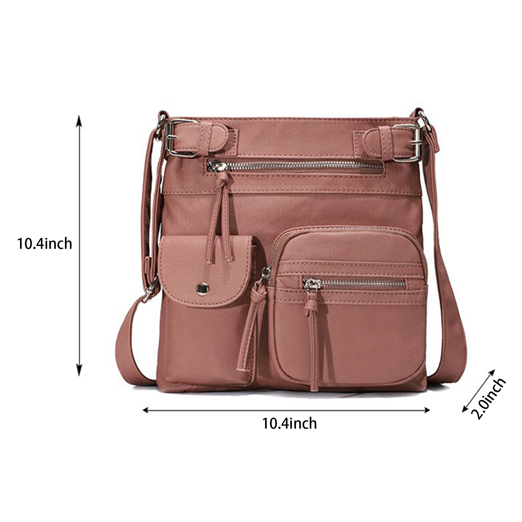 Pu Waterproof wear-resistant Cross-body Bag polychromatic 2