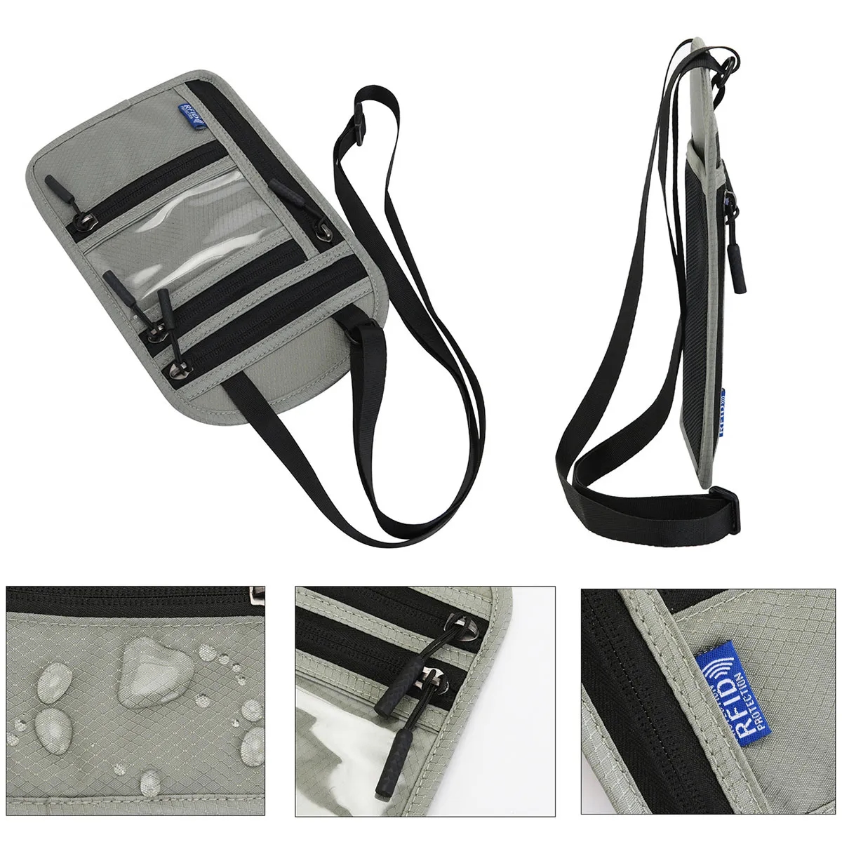 RFID Passport Holder Neck Pouch 6