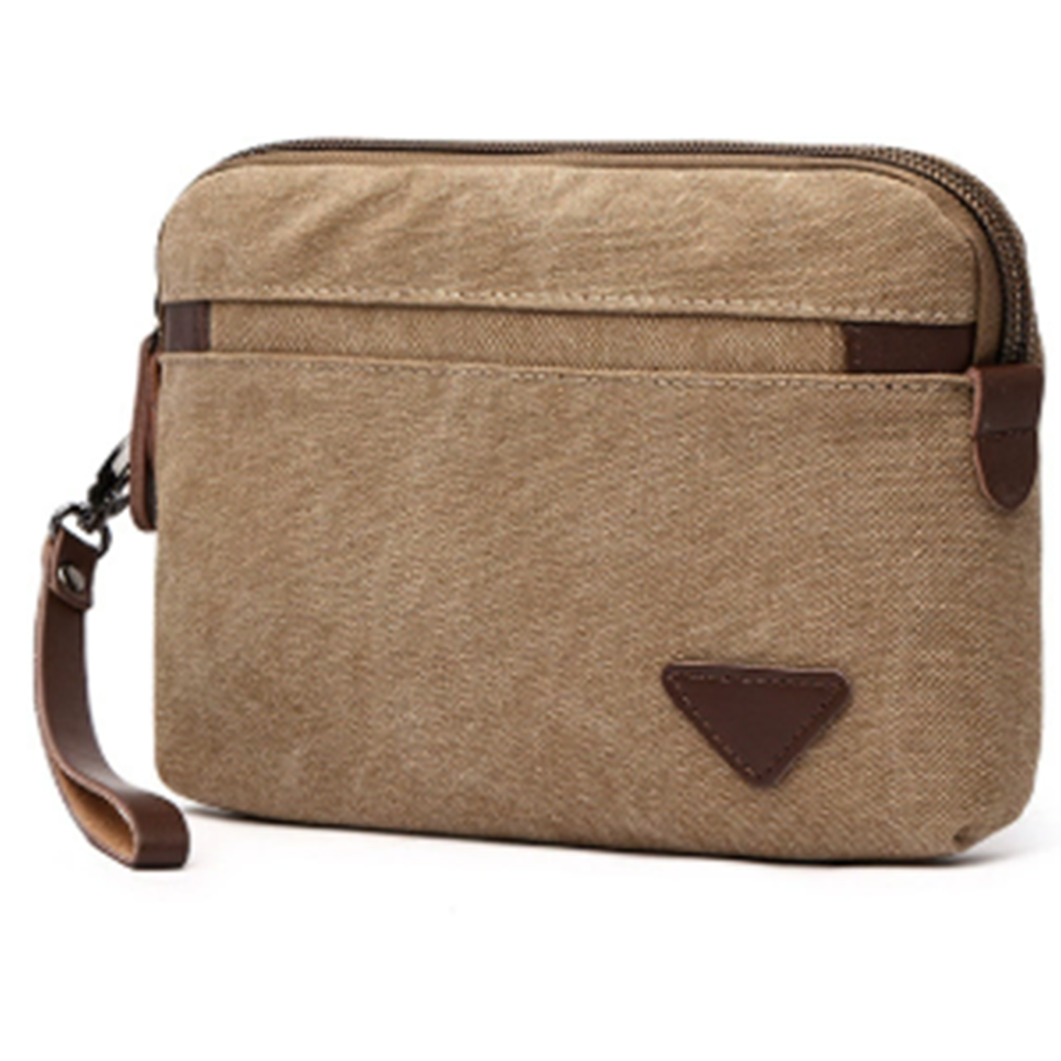 Men's Canvas Casual Zipper Wristlet Clutch Bag 7