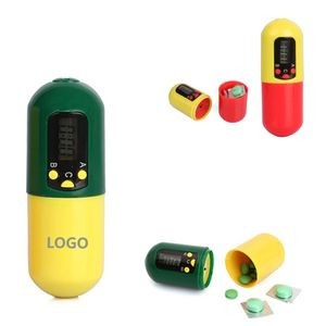 4 Compartment Pill Case With Alarm Reminder And LCD Clock 8