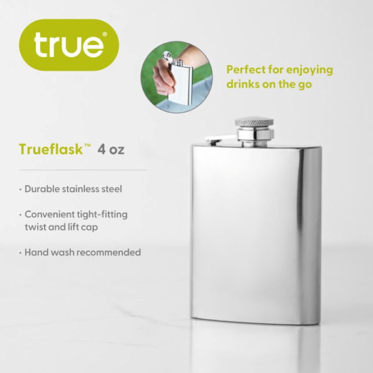True® TrueFlask™: 4 oz Stainless Steel Flask 2