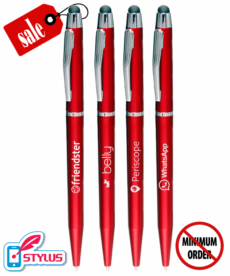 Union Printed - Appealing - Slim Stylus Twist Pen- 1-Color Print - No Minimum 1