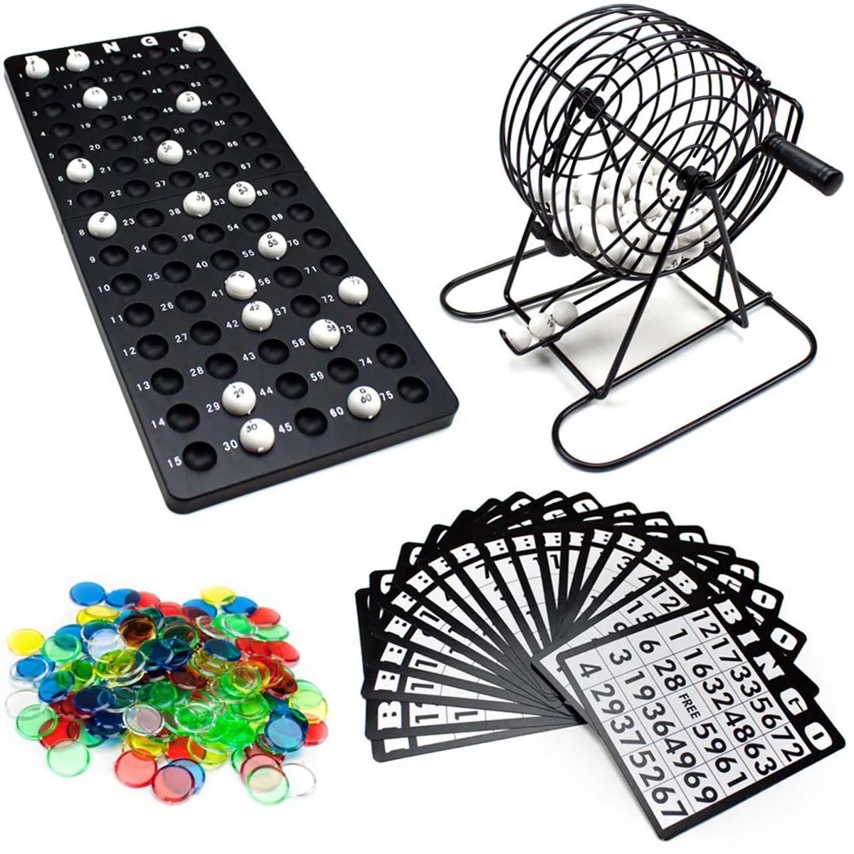 Delux Adults Bingo Game Set with Roller Cage And Board 2