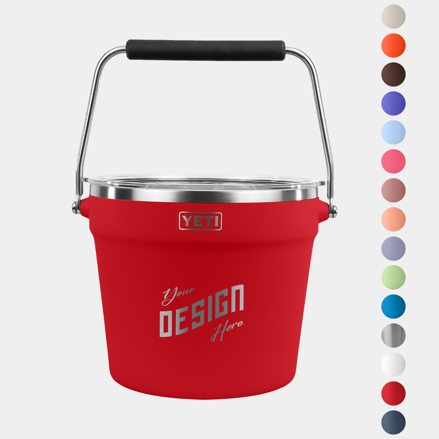 YETI® Rambler Stainless Steel Insulated Ice Bucket w/ Lid 1